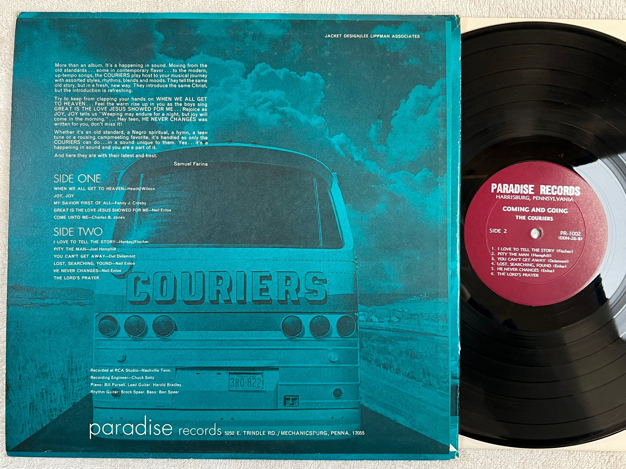 Omslagsbild för skivan THE COURIERS coming and going LP -6? US PARADISE PR-1002