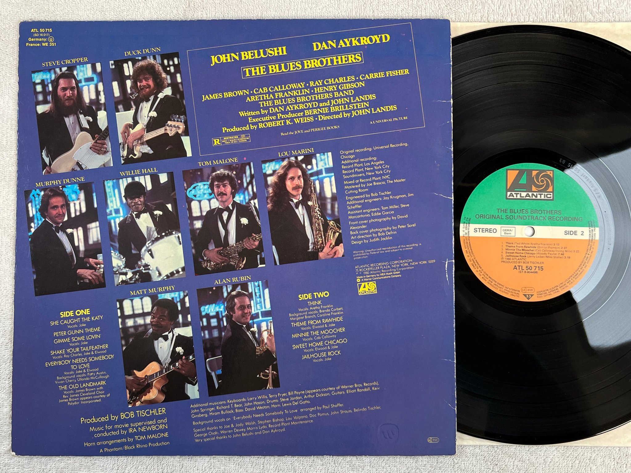 Omslagsbild för skivan THE BLUES BROTHERS LP -80 Ger ATLANTIC ATL 50715 soundtrack