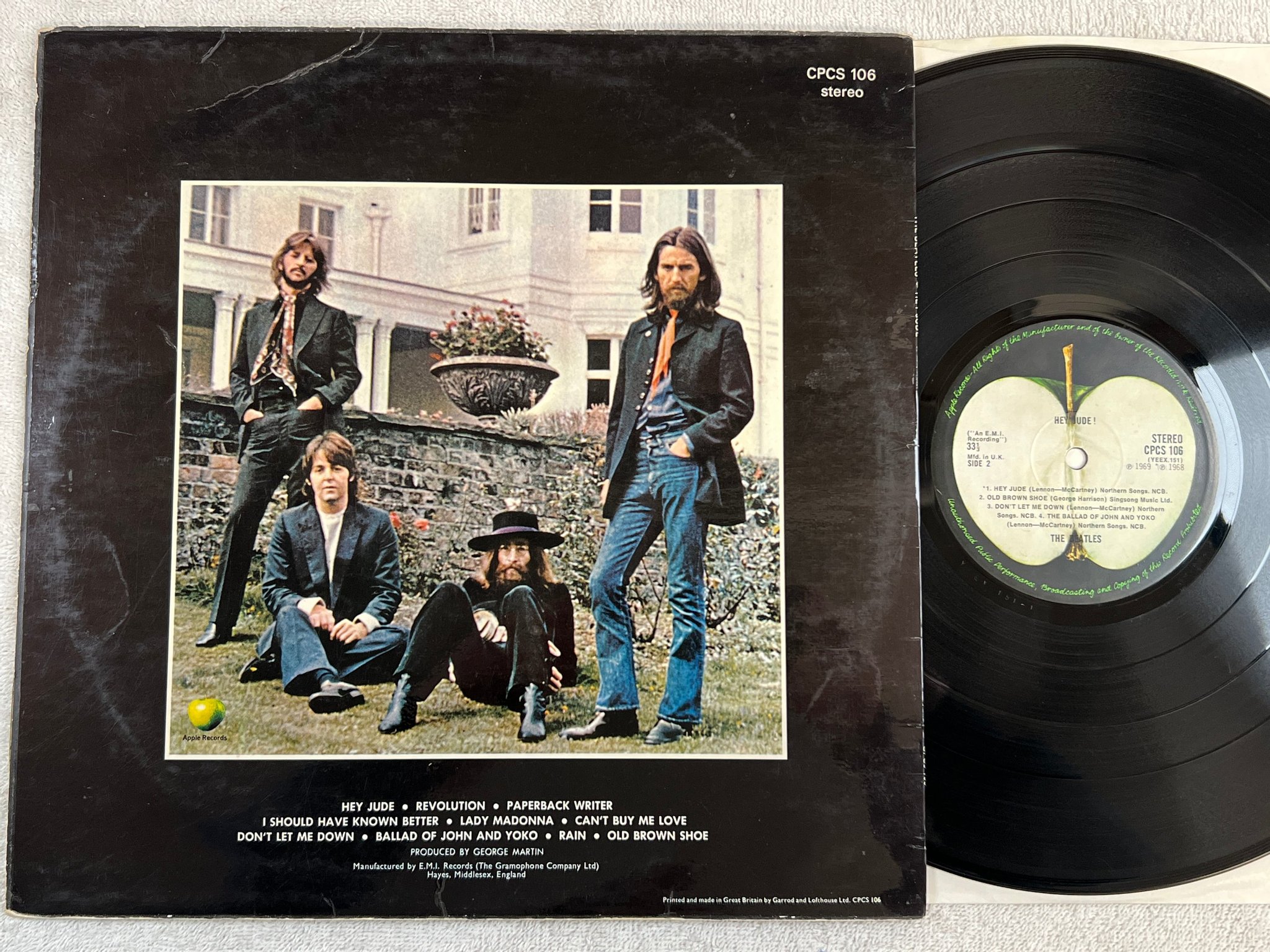 Omslagsbild för skivan THE BEATLES hey Jude! LP UK APPLE CPCS 106