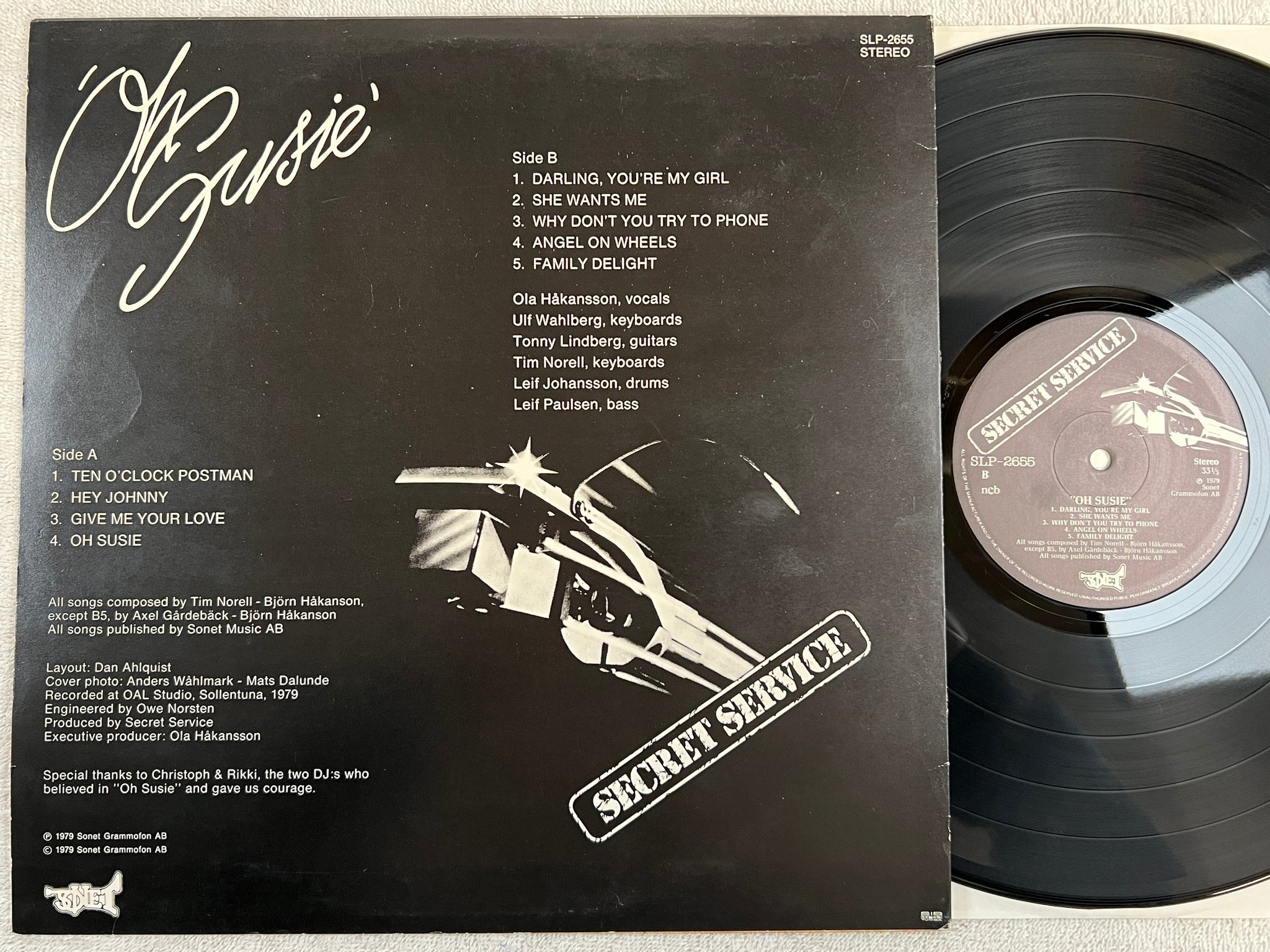 Omslagsbild för skivan SECRET SERVICE oh Susie LP -79 Swe SONET SLP 2655
