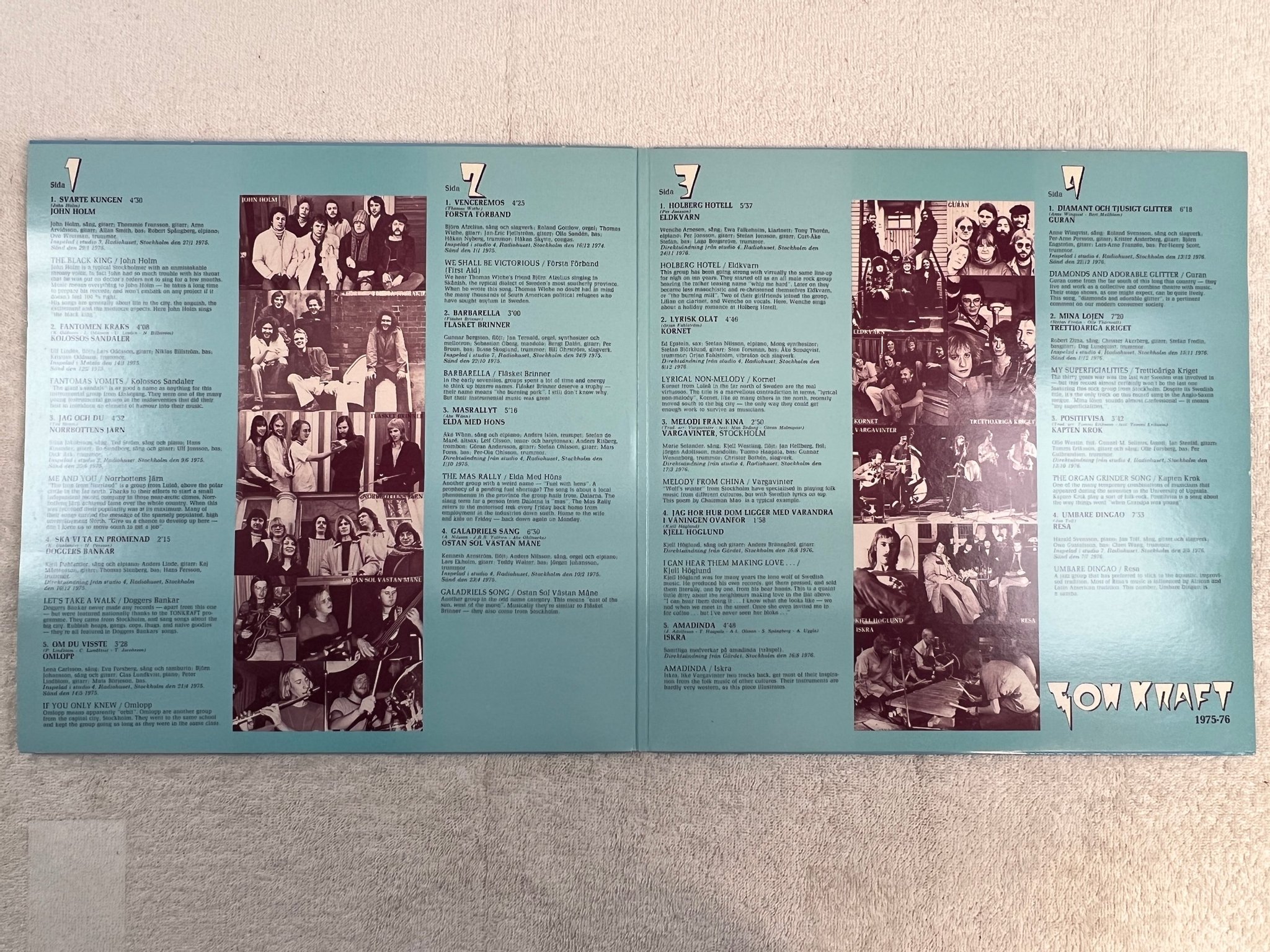 Omslagsbild för skivan VARIOUS tonkraft 1975-76 2xLP -80 Kjell höglund, Fläsket brinner, Elda med höns 