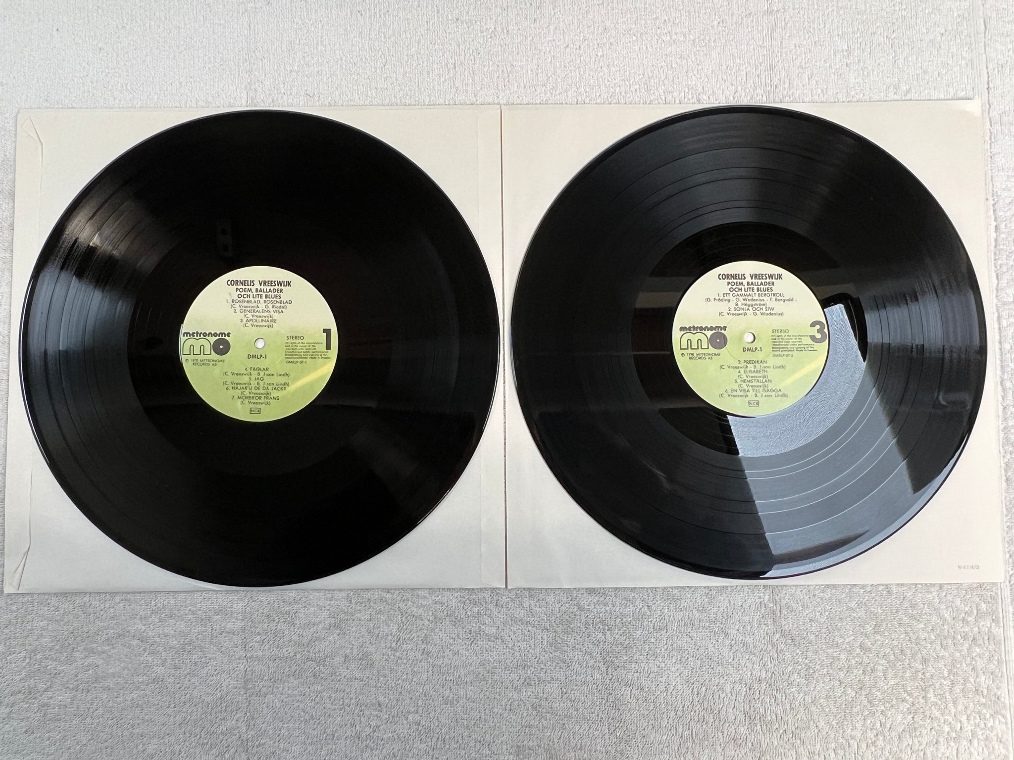 Omslagsbild för skivan CORNELIS VREESWIJK poem ballader och lite blues 2xLP Swe METRONOME DMLP-1