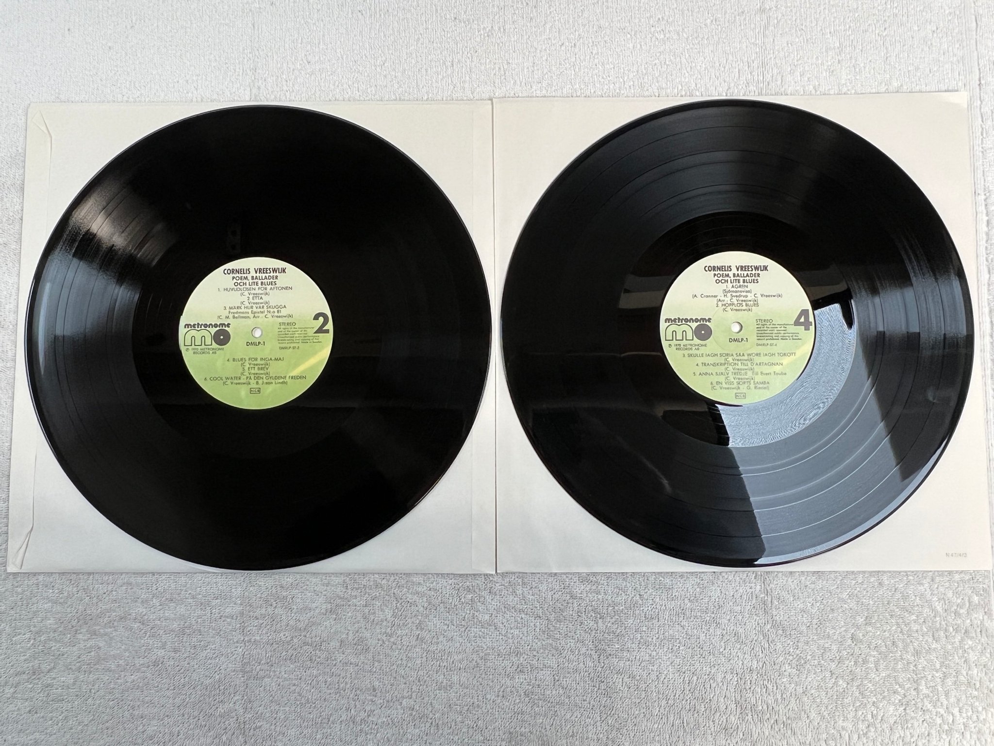 Omslagsbild för skivan CORNELIS VREESWIJK poem ballader och lite blues 2xLP Swe METRONOME DMLP-1