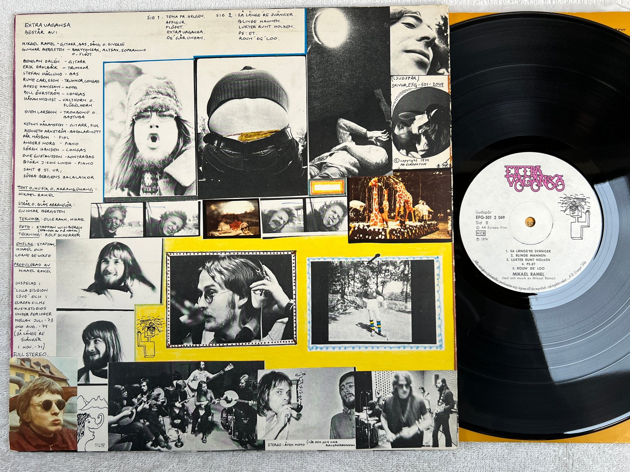 Omslagsbild för skivan MIKAEL RAMEL extravagansa LP -74 Swe EFG-501-2049