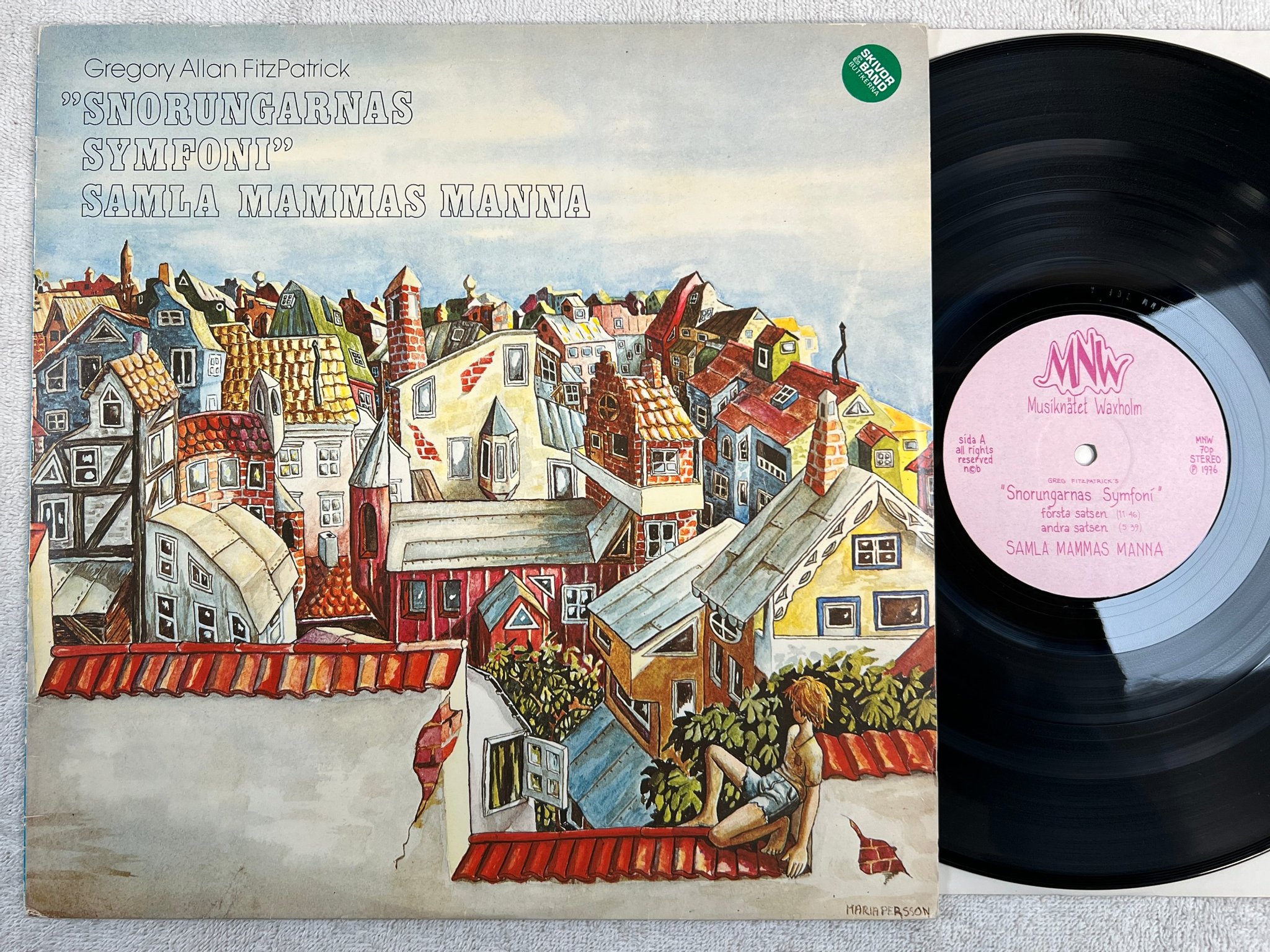 Omslagsbild för skivan SAMLA MAMMAS MANNA snorungarnas symfoni LP -76 Swe MNW 70p