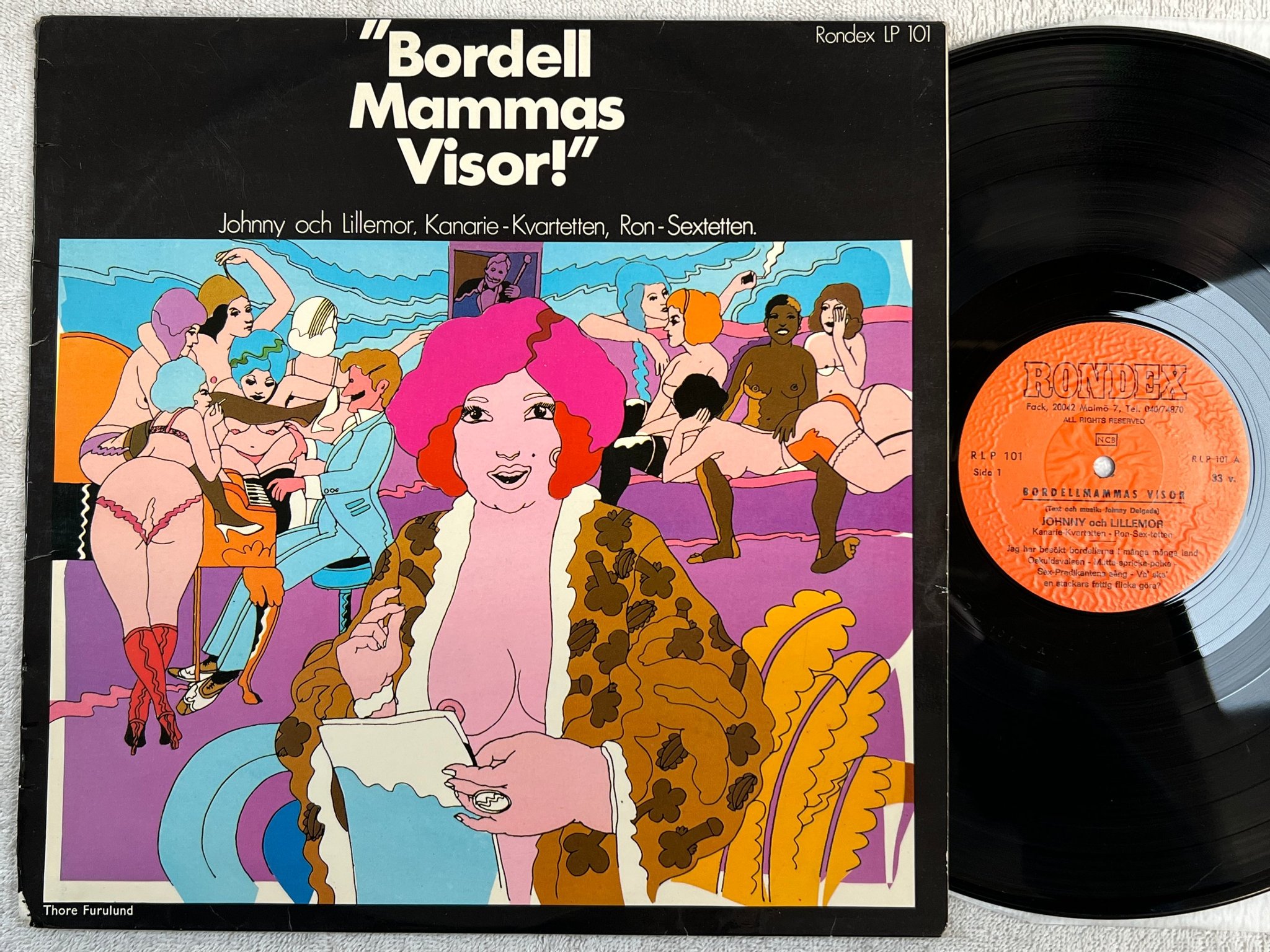 Omslagsbild för skivan BORDELLMAMMAS VISOR LP Swe RONDEX RLP 101