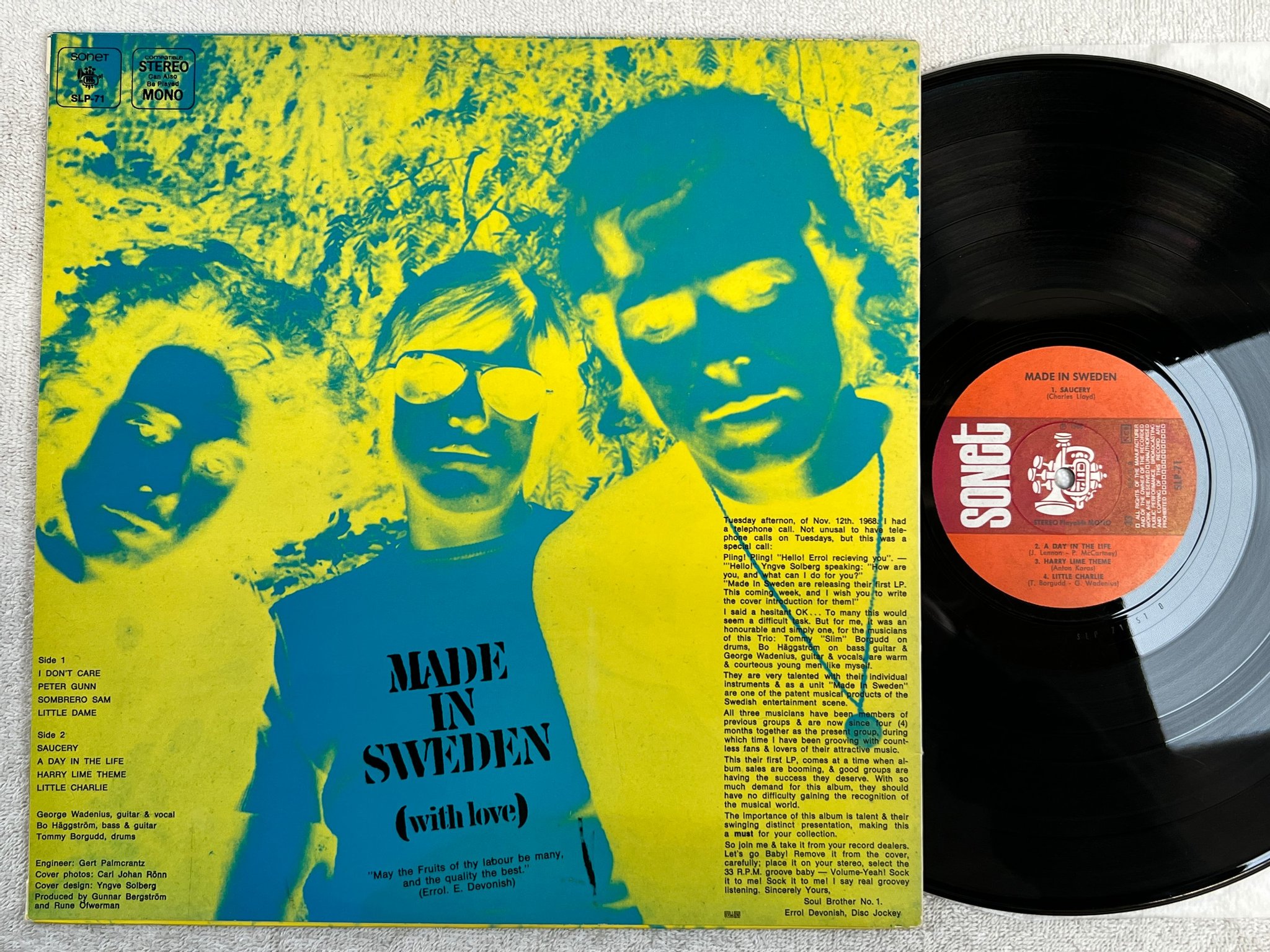 Omslagsbild för skivan MADE IN SWEDEN s/t LP -68 Swe SONET SLP 71 ** heavy vinyl **