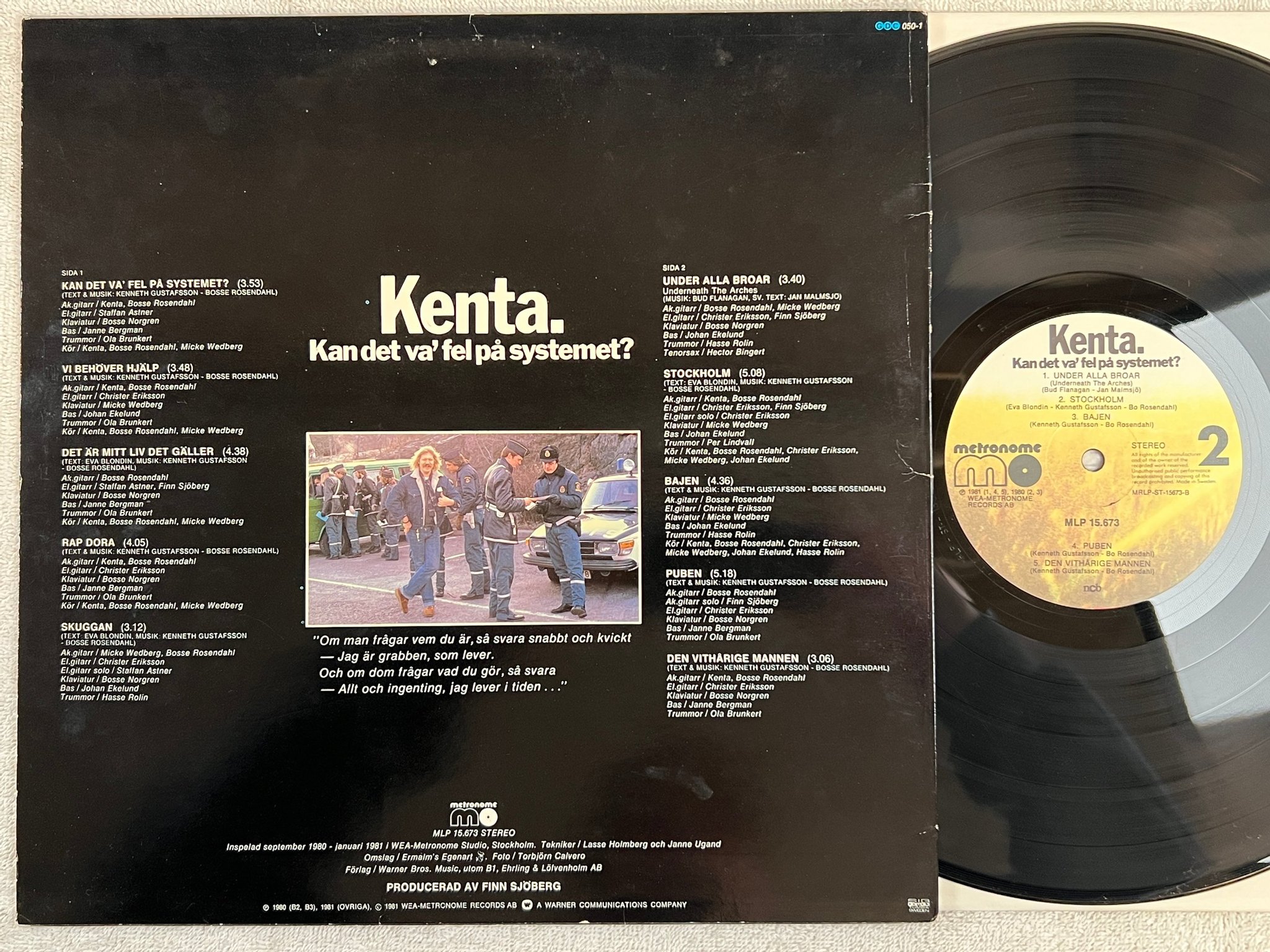 Omslagsbild för skivan KENTA kan det vara fel på systemet LP METRONOME MRLP ST 15673