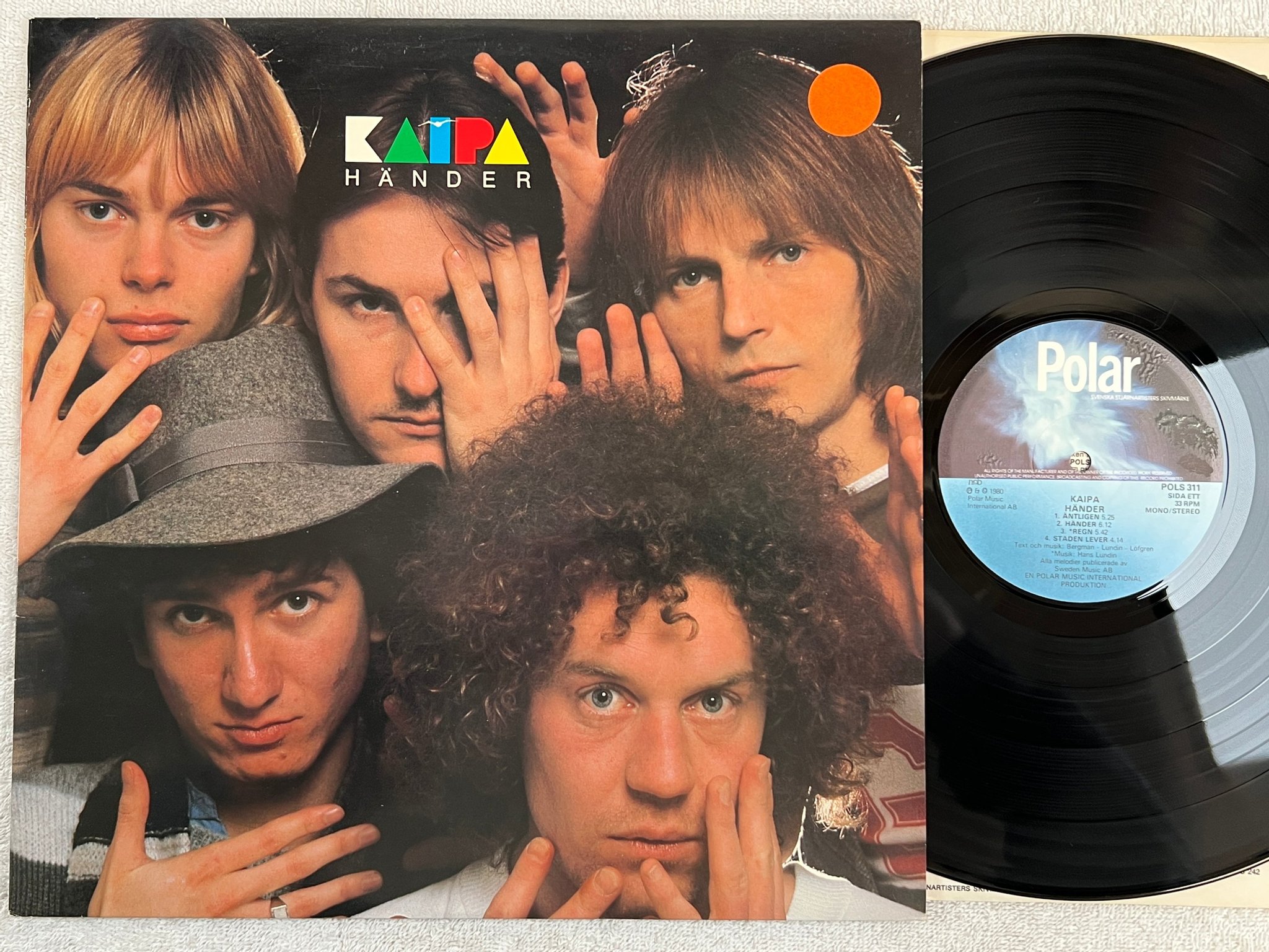 Omslagsbild för skivan KAIPA händer LP -80 POLAR POLS 311