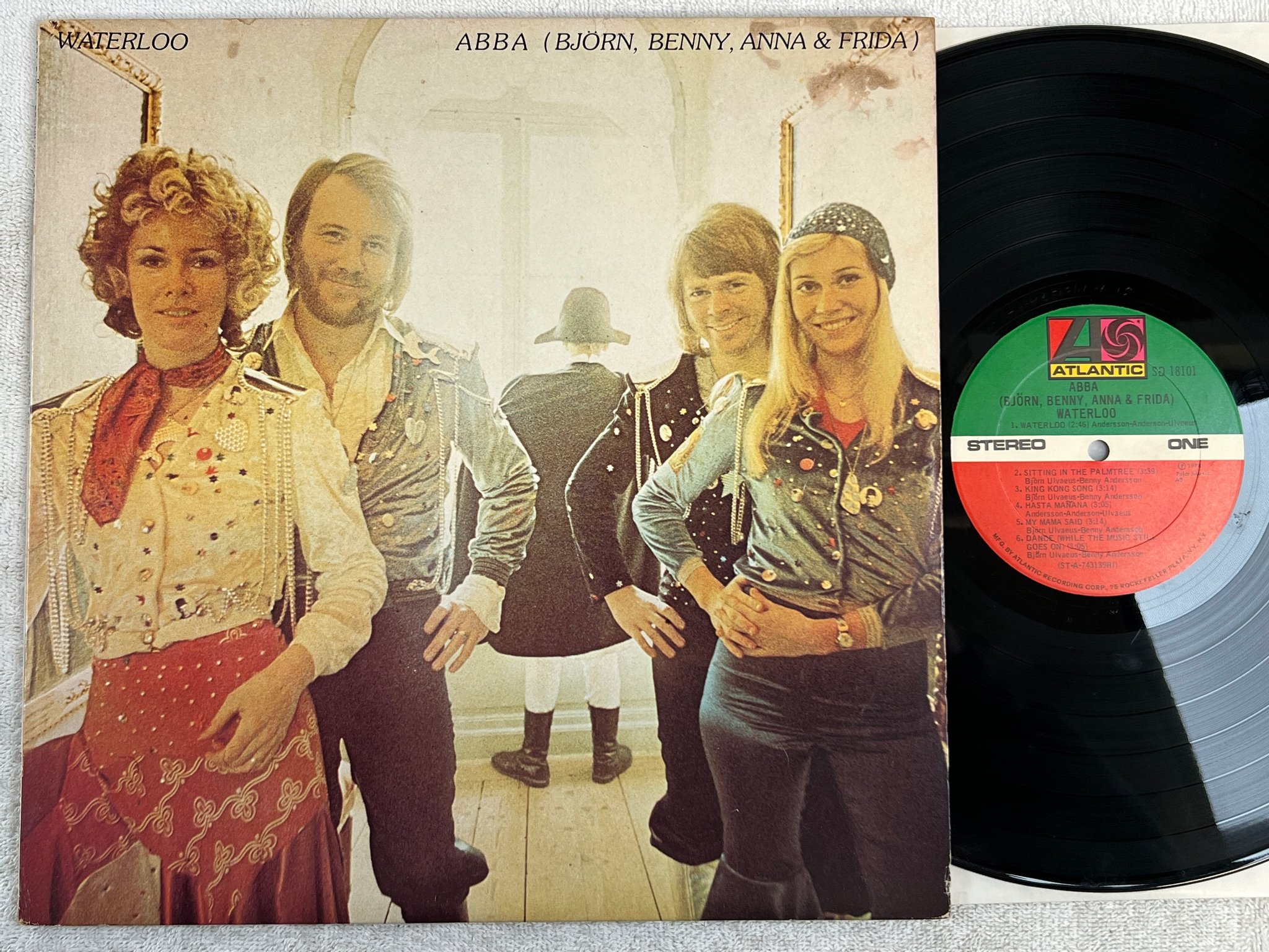 Omslagsbild för skivan ABBA waterloo LP -74 US ATLANTIC SD 18101