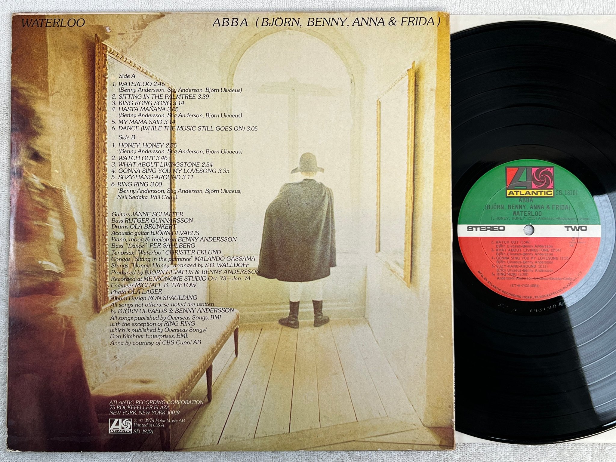 Omslagsbild för skivan ABBA waterloo LP -74 US ATLANTIC SD 18101