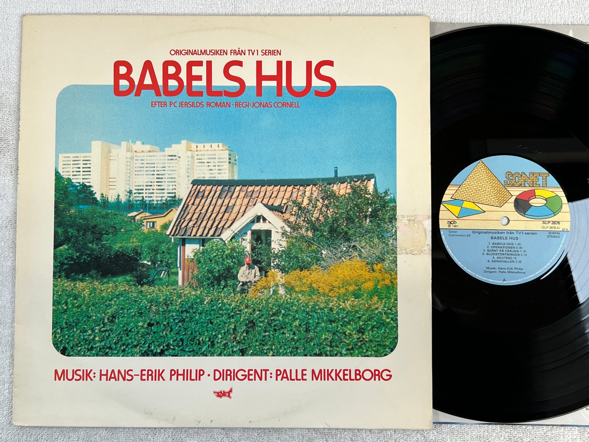 Omslagsbild för skivan PALLE MIKKELBORG Babels hus LP -81 Swe SONETY SLP 2678