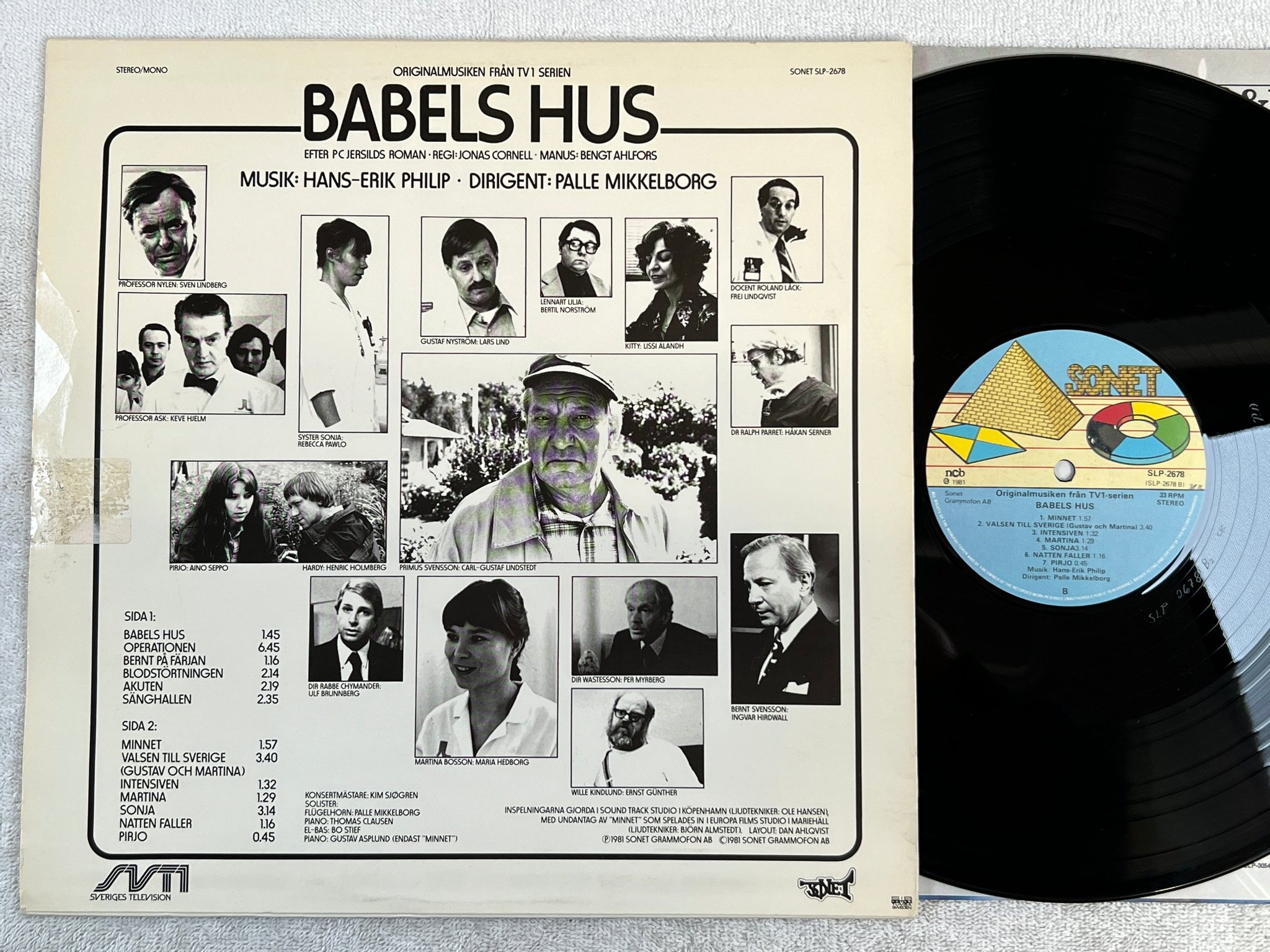 Omslagsbild för skivan PALLE MIKKELBORG Babels hus LP -81 Swe SONETY SLP 2678