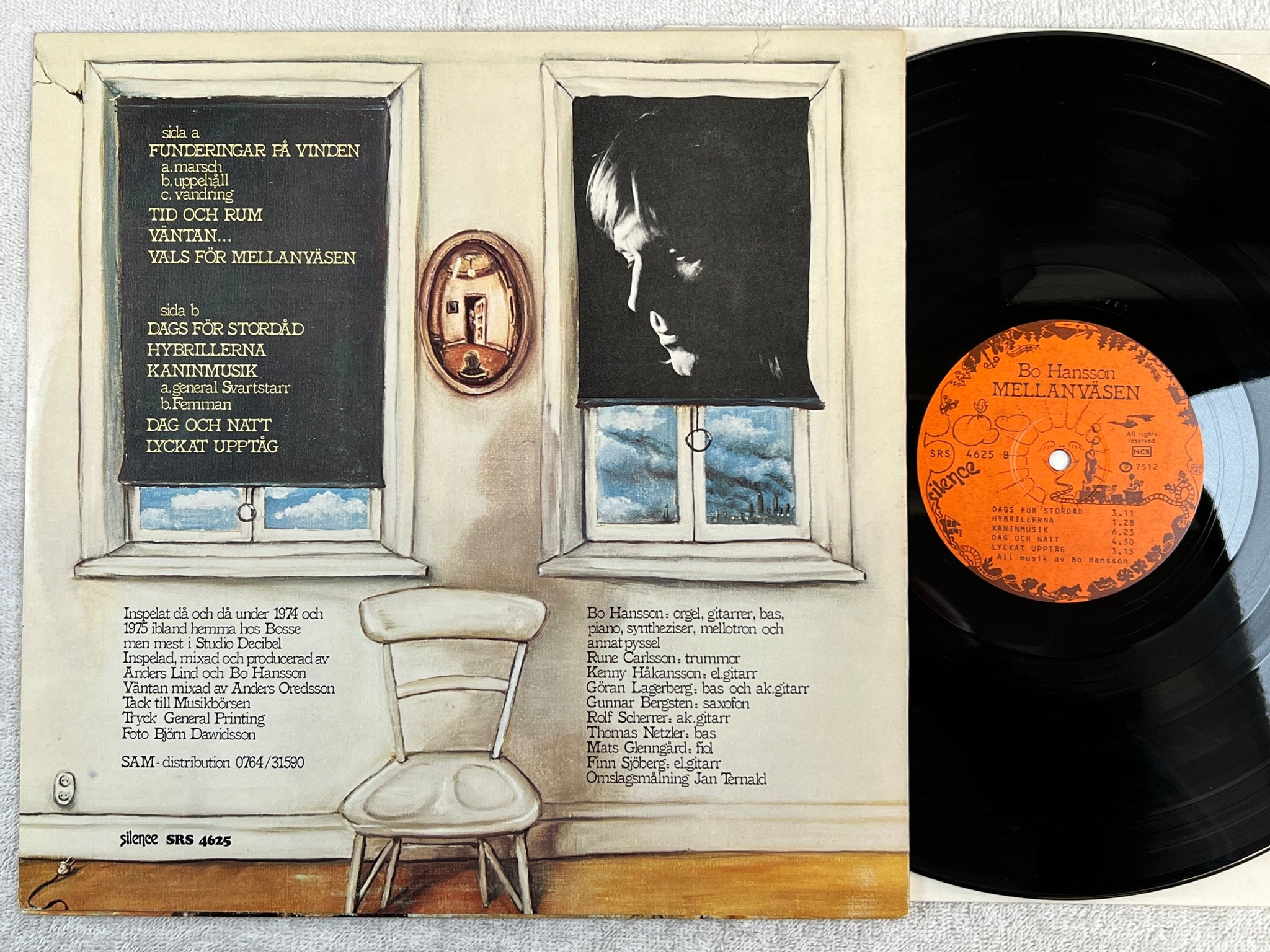Omslagsbild för skivan BO HANSSON mellanväsen LP -75 Swe SILENCE SRS 4625