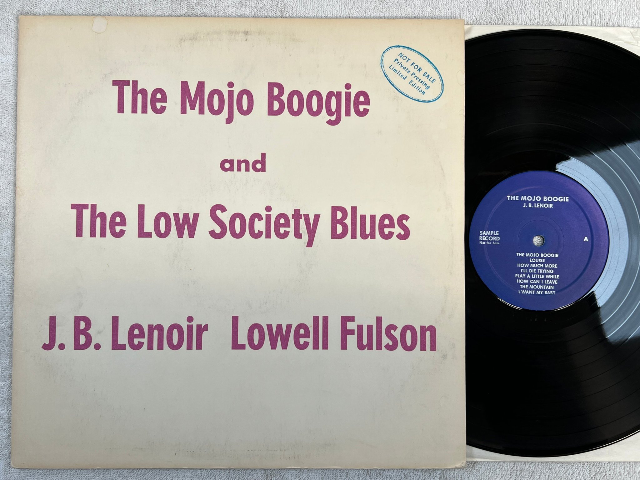 Omslagsbild för skivan J.B. LENOIR the mojo boogie LP sample records HI-100 ** svår **