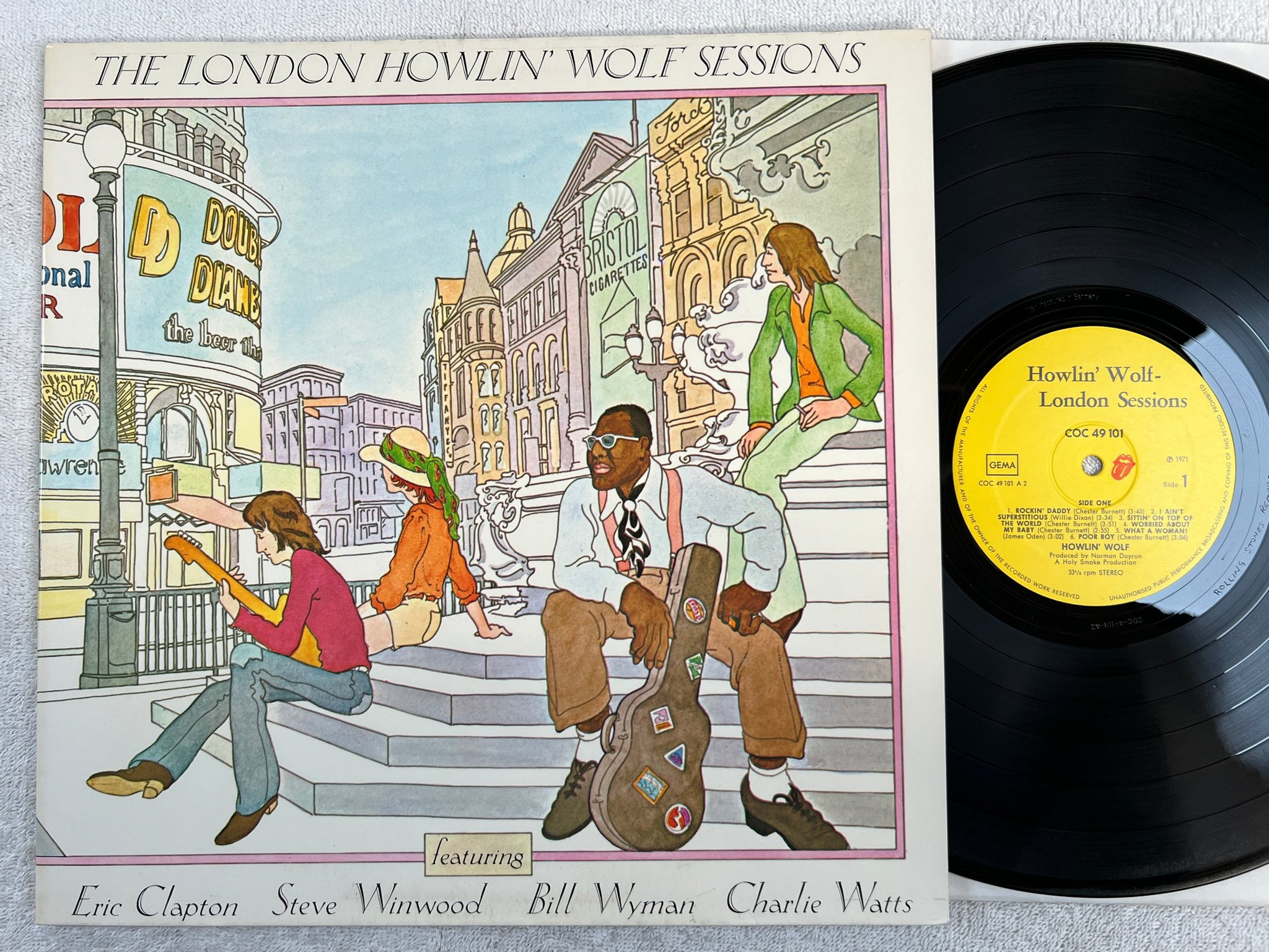 Omslagsbild för skivan HOWLIN' WOLF London sessions LP Ger ROLLING STONES COC 49101