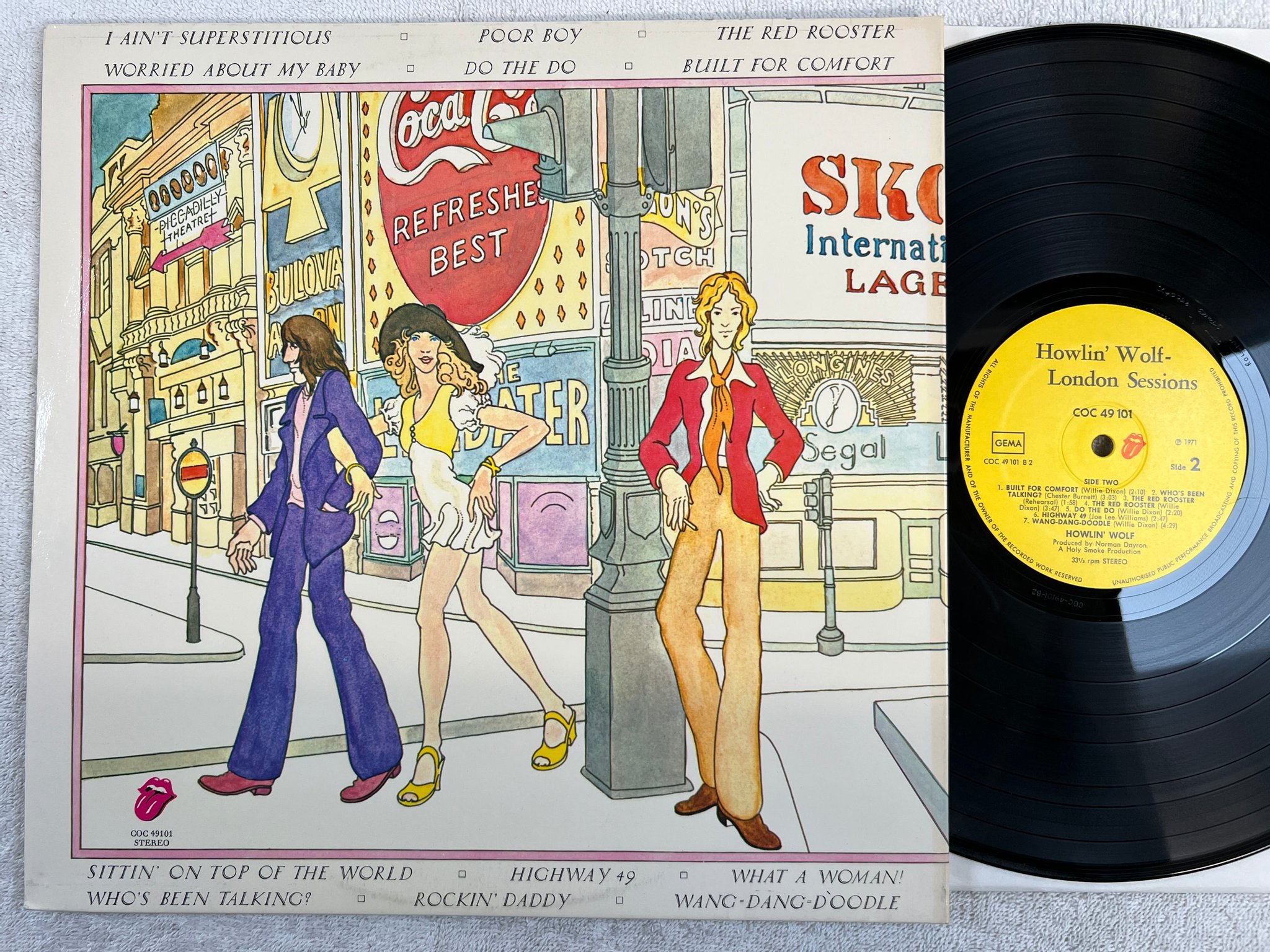 Omslagsbild för skivan HOWLIN' WOLF London sessions LP Ger ROLLING STONES COC 49101