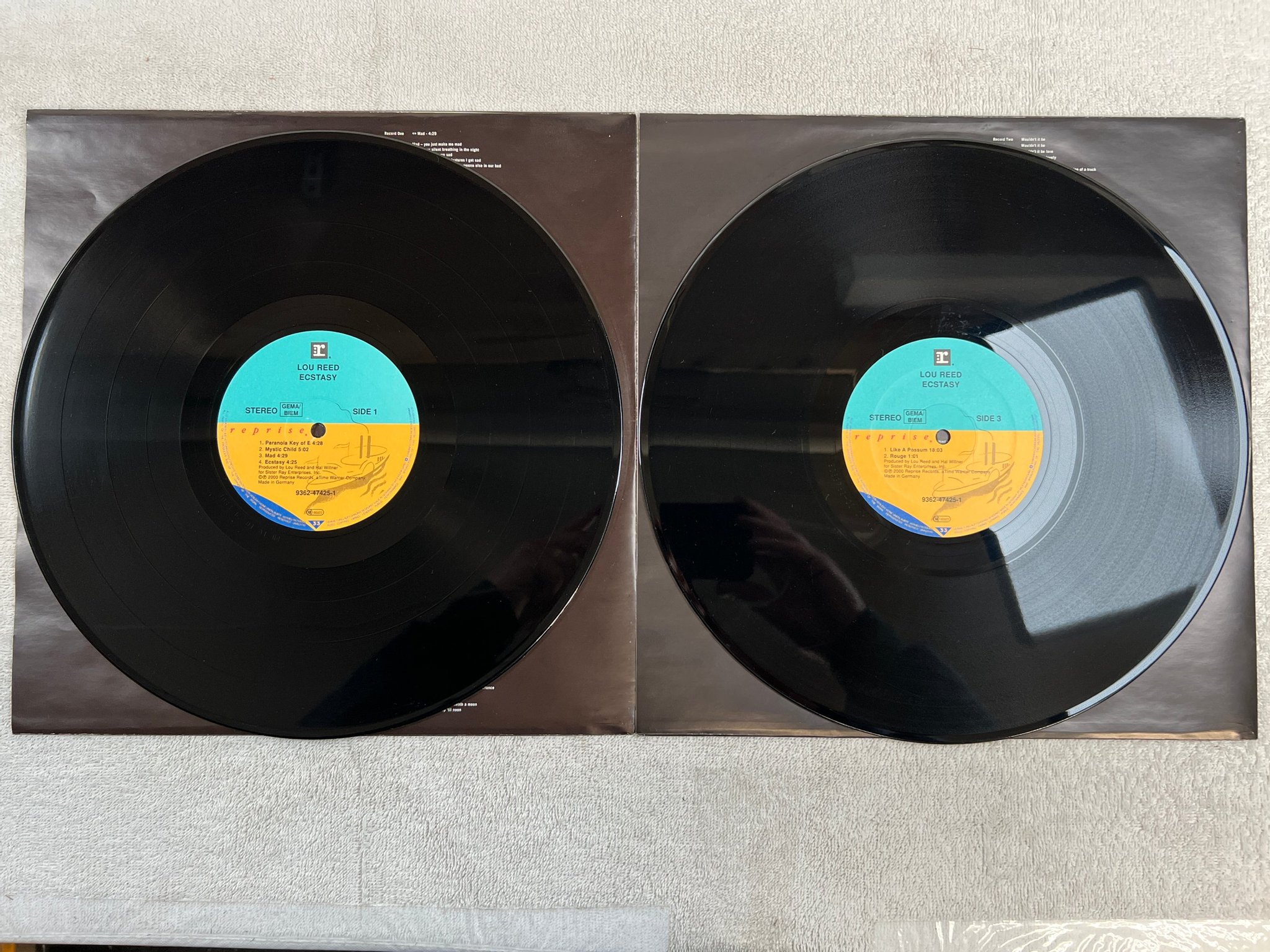 Omslagsbild för skivan LOU REED Ecstasy 2xLP -2000 Ger REPRISE 9362474251 ** rare **