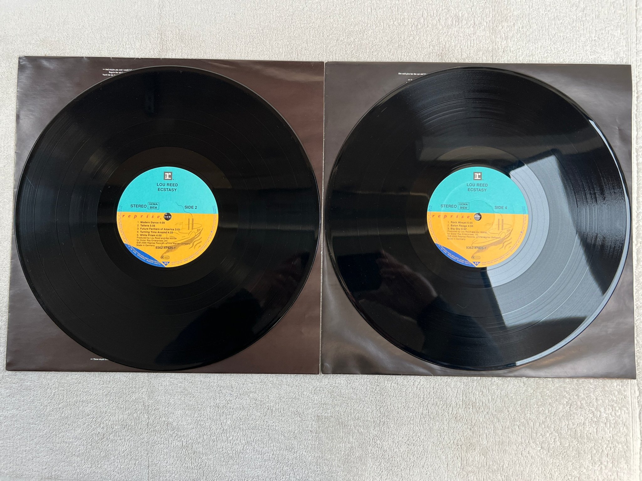 Omslagsbild för skivan LOU REED Ecstasy 2xLP -2000 Ger REPRISE 9362474251 ** rare **