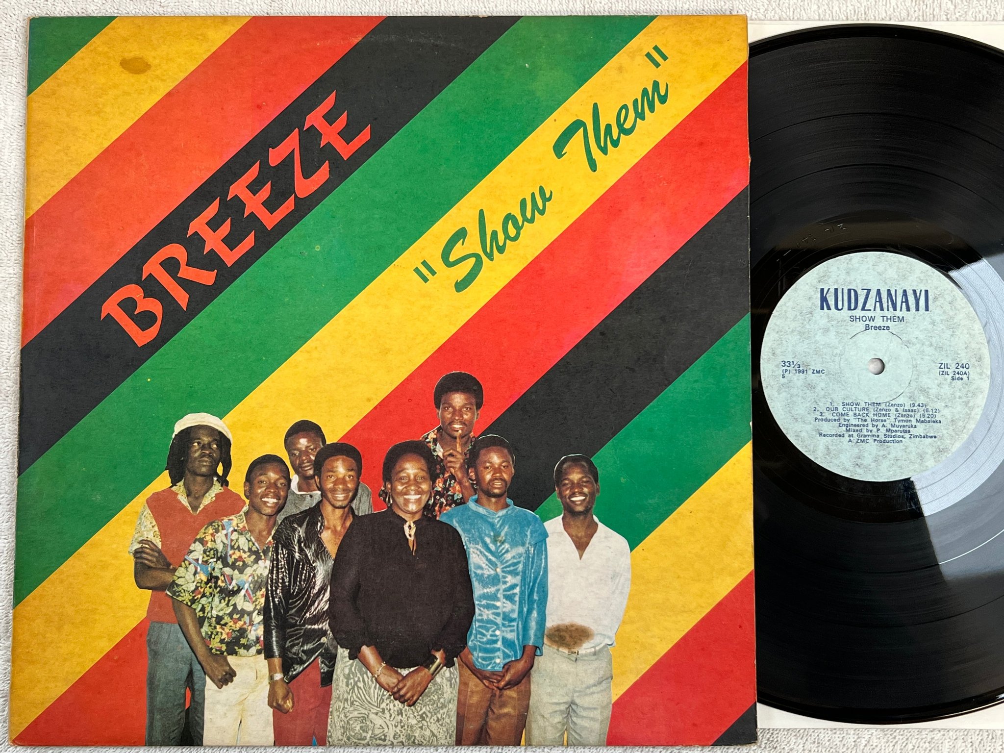 Omslagsbild för skivan BREEZE Show Them LP Zimbabwe KUDZANAYI ZIL-240 mega rare african folk reggae 