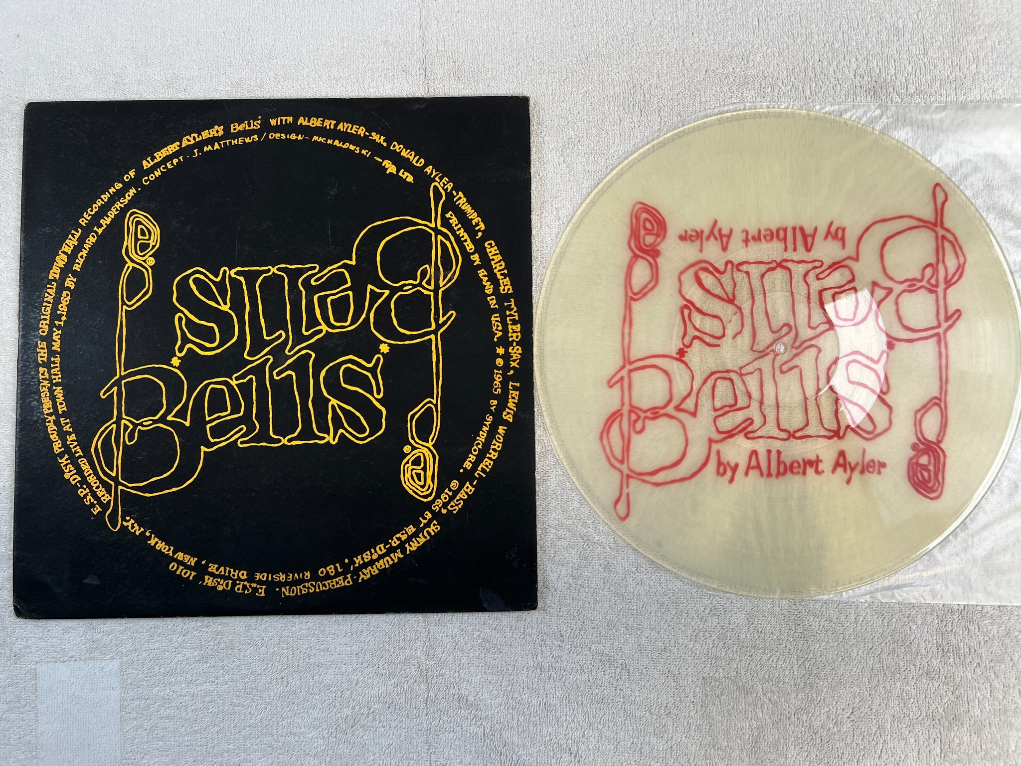 Omslagsbild för skivan ALBERT AYLER bells LP re 2009 ESP DISK 1010 free jazz