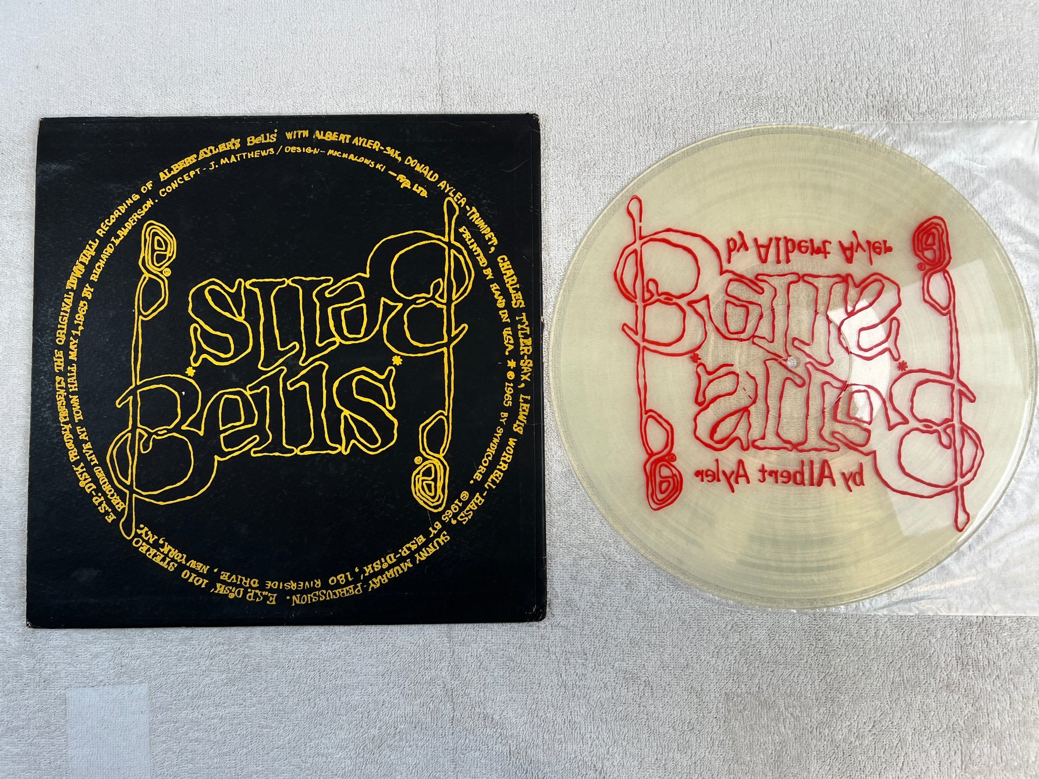 Omslagsbild för skivan ALBERT AYLER bells LP re 2009 ESP DISK 1010 free jazz