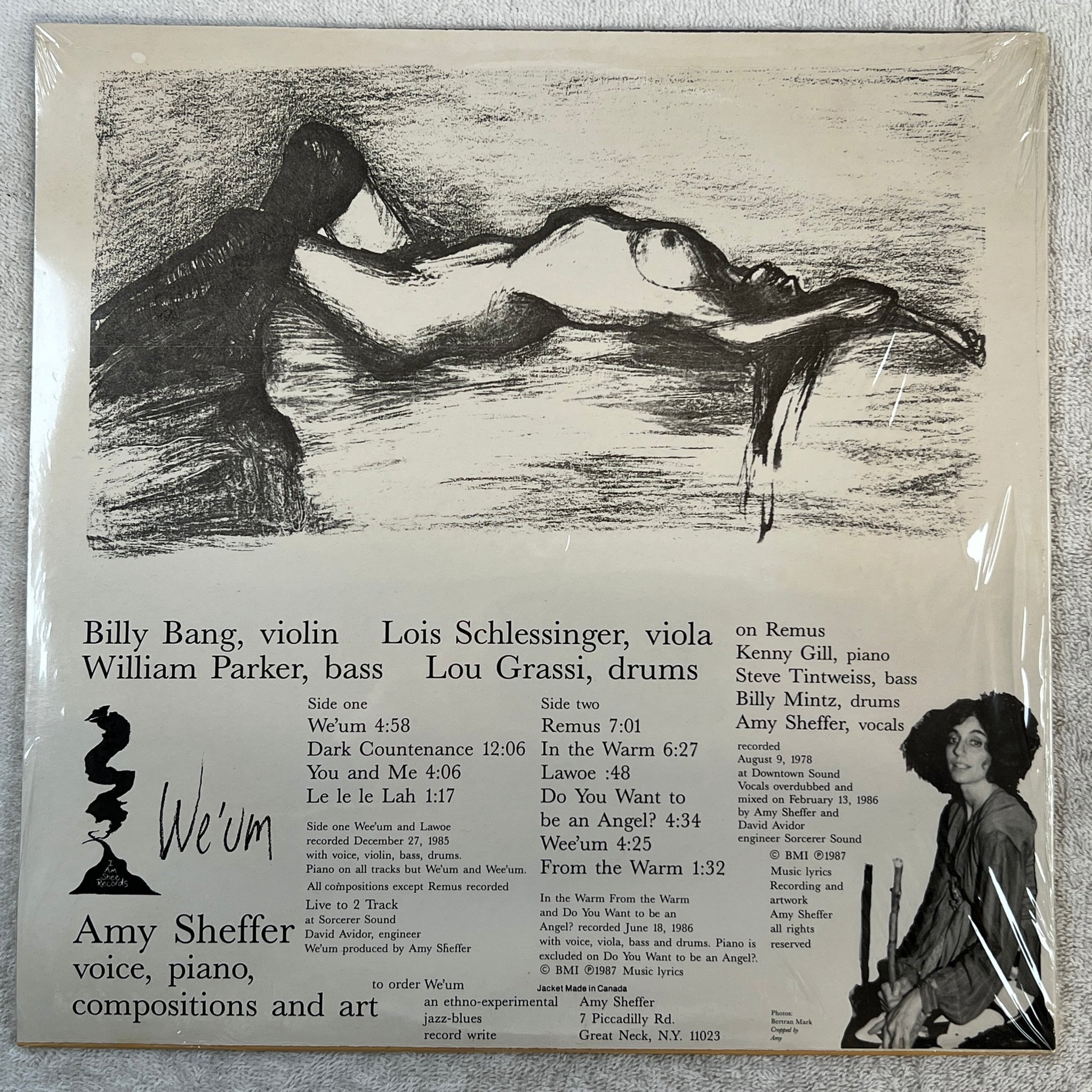 Omslagsbild för skivan AMY SHEFFER feat. STRINGS We'um LP -87 US AVANT-GARDE JAZZ ** rare ** SEALED 