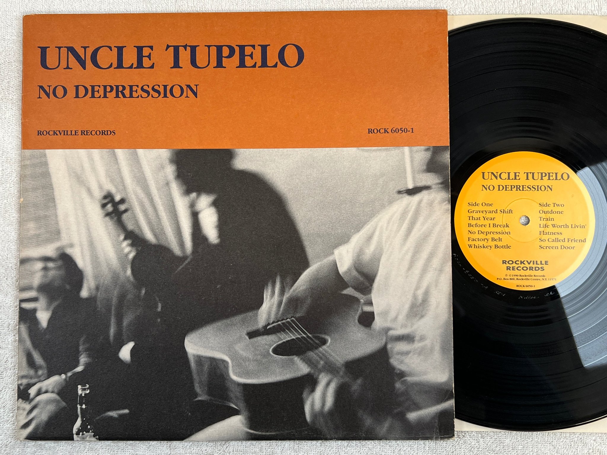Omslagsbild för skivan UNCLE TUPELO No Depression LP -90 US rockville ROCK 6050-1 alternative rock RARE