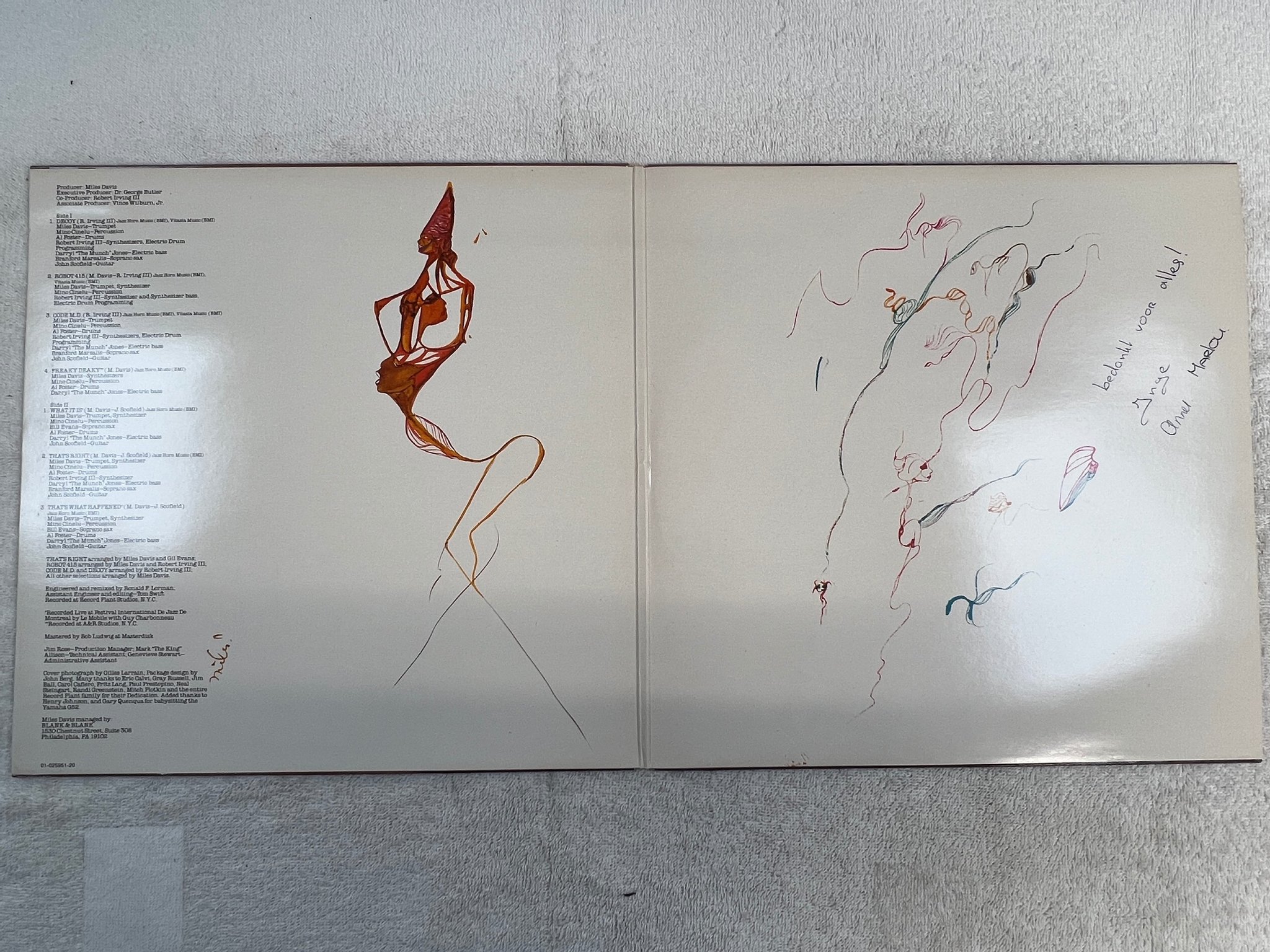 Omslagsbild för skivan MILES DAVIS decoy LP -84 Hol CBS 25951