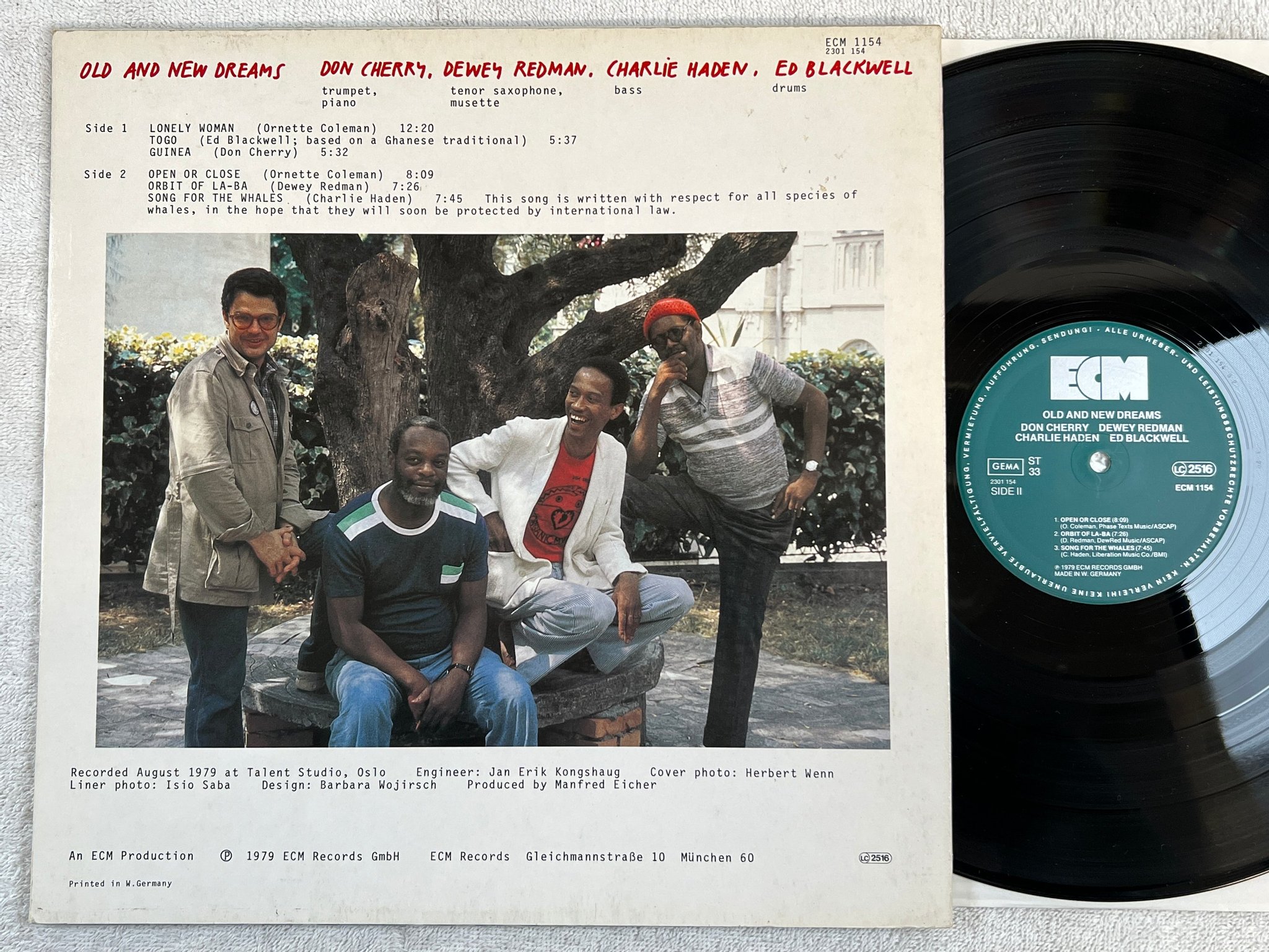 Omslagsbild för skivan DON CHERRY old and new dreams LP -79 Ger ECM 1154