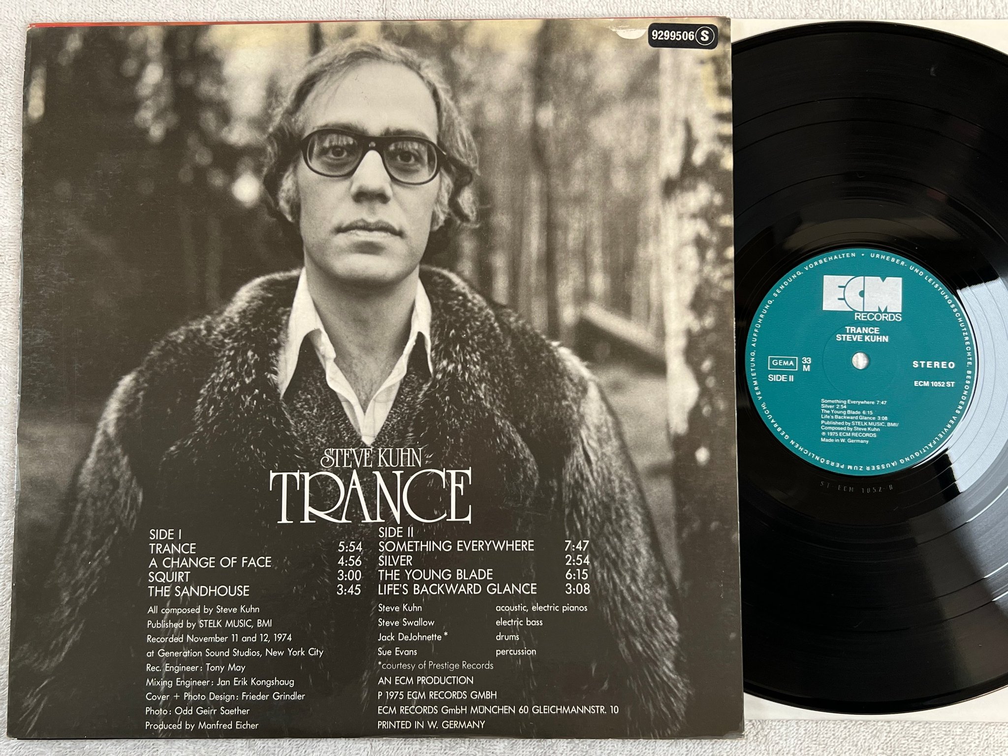 Omslagsbild för skivan STEVE KUHN trance LP -75 Ger ECM 1052 ST 