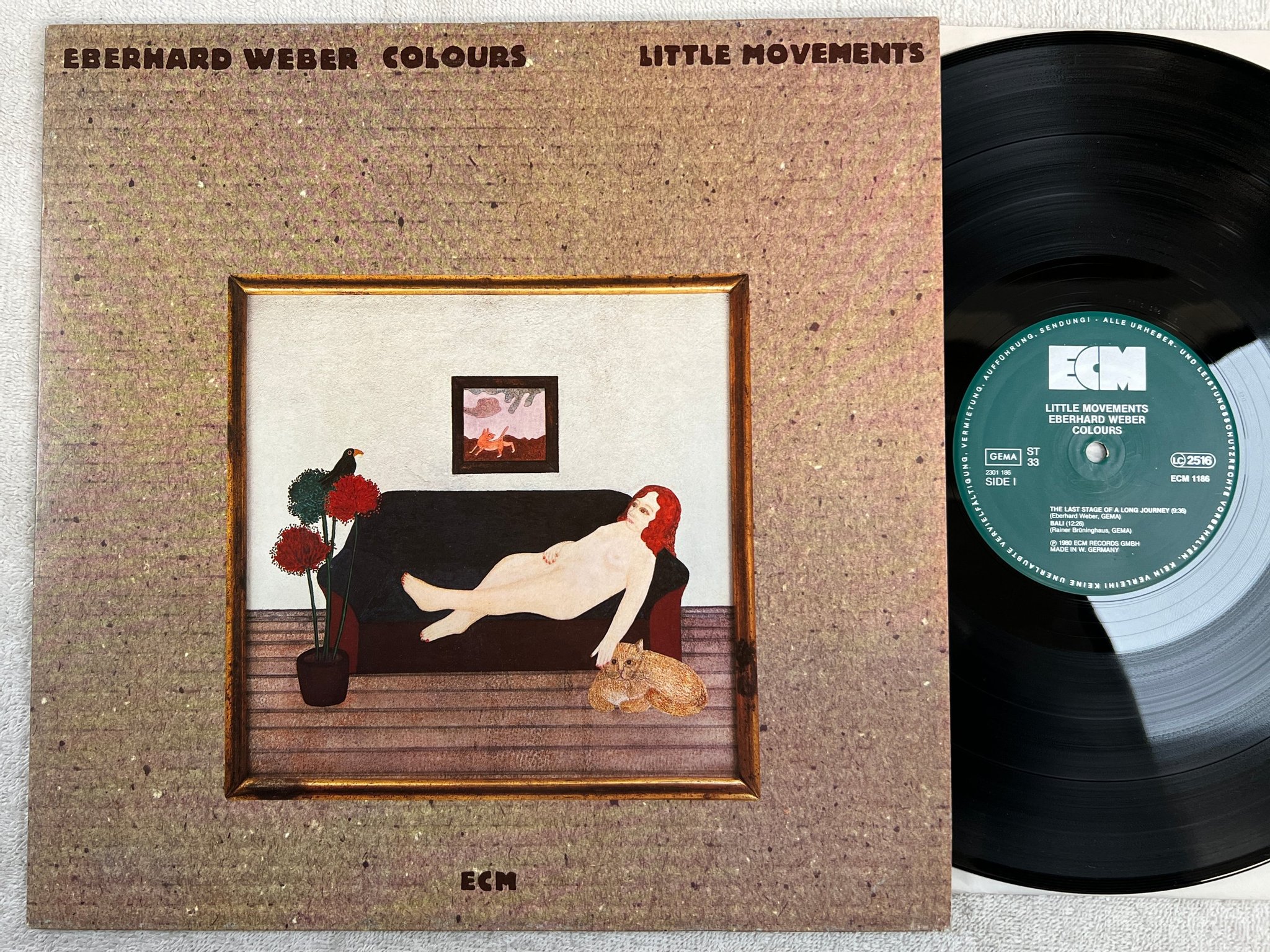 Omslagsbild för skivan EBERHARD WEBER COLOURS Little Movements LP -80 Ger ECM 1186 