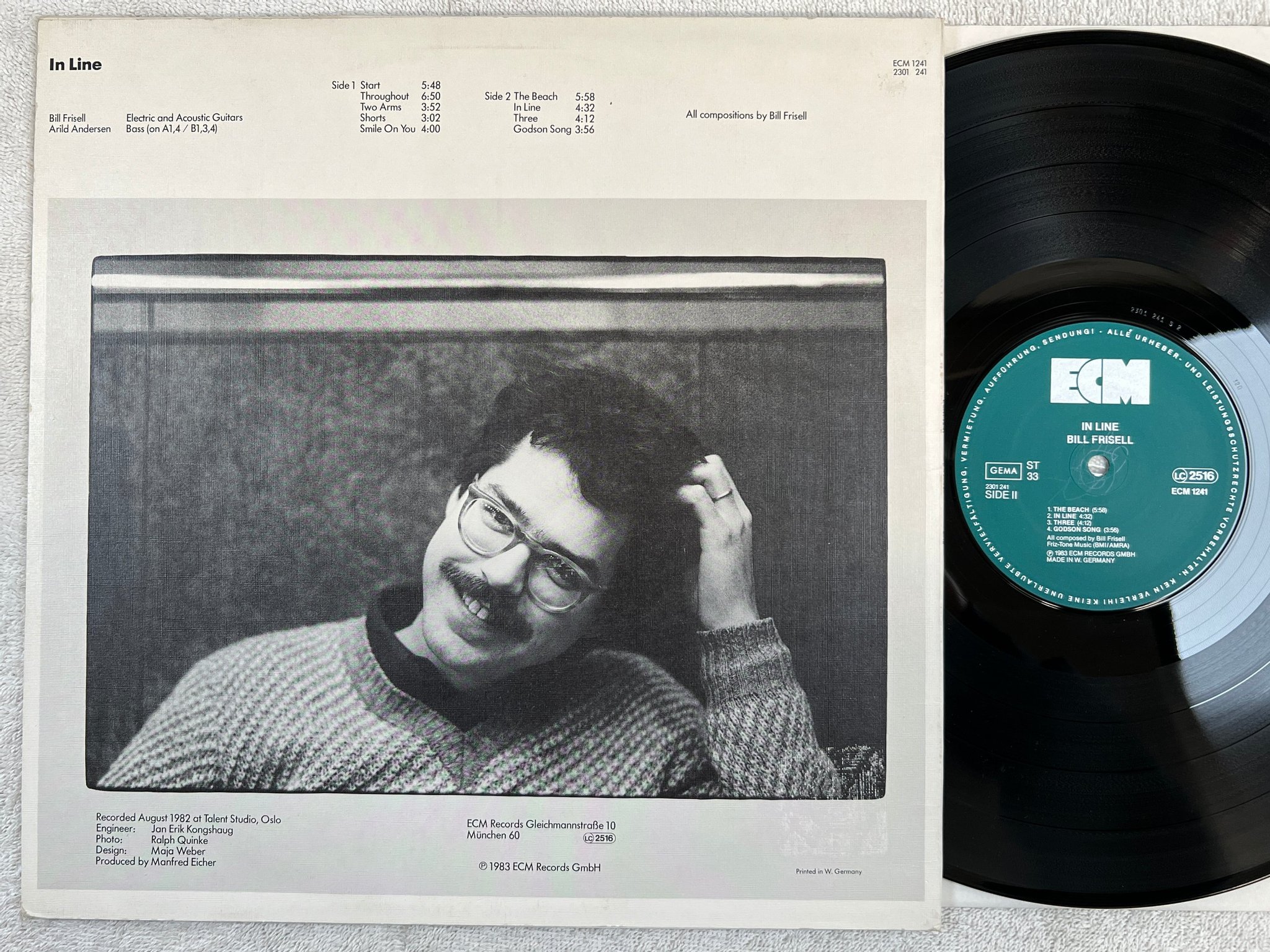 Omslagsbild för skivan BILL FRISELL in line LP -83 Ger ECM 1241  * rare *