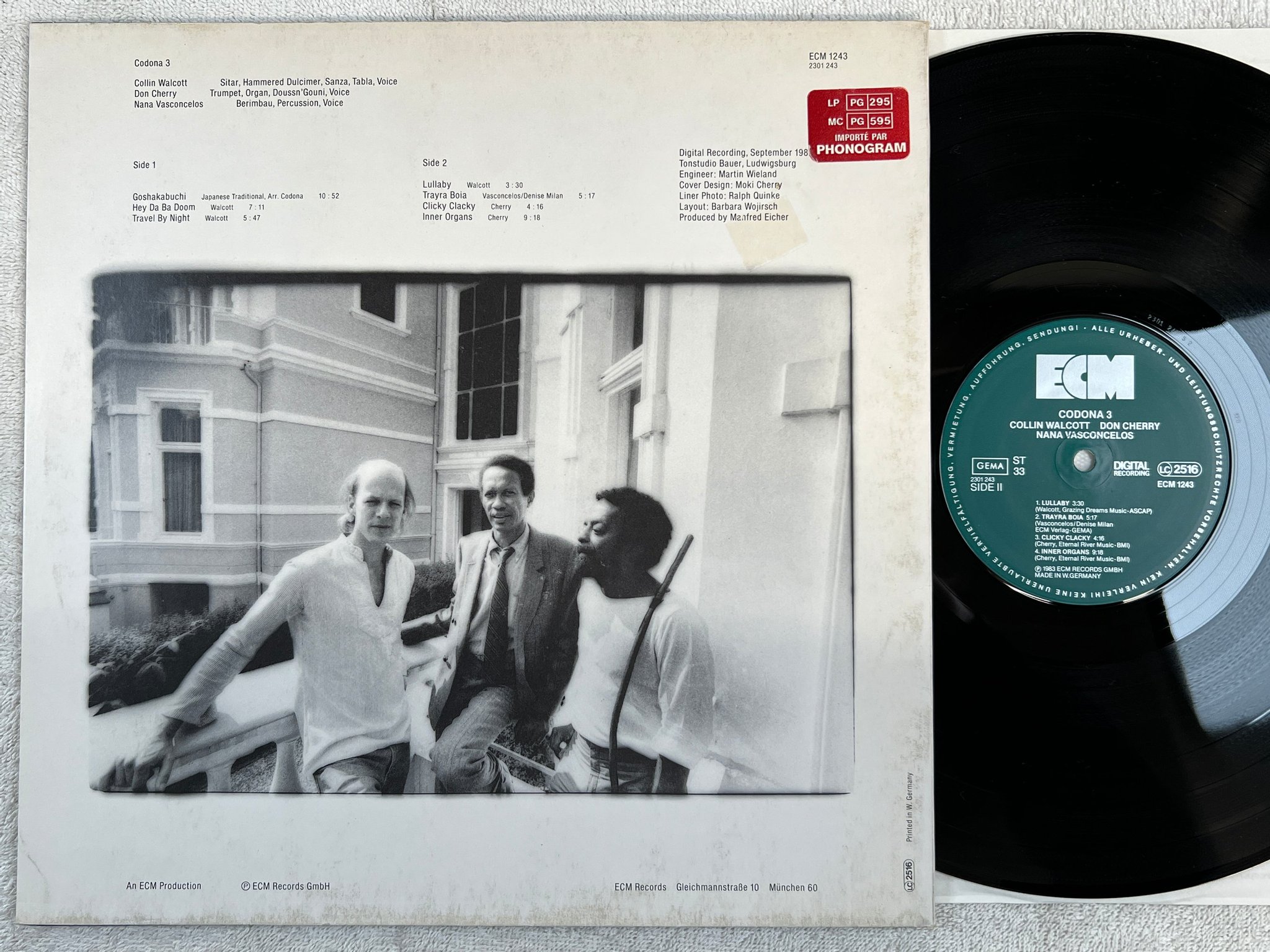 Omslagsbild för skivan WALCOTT, DON CHERRY codona 3 LP -83 Ger ECM 1243