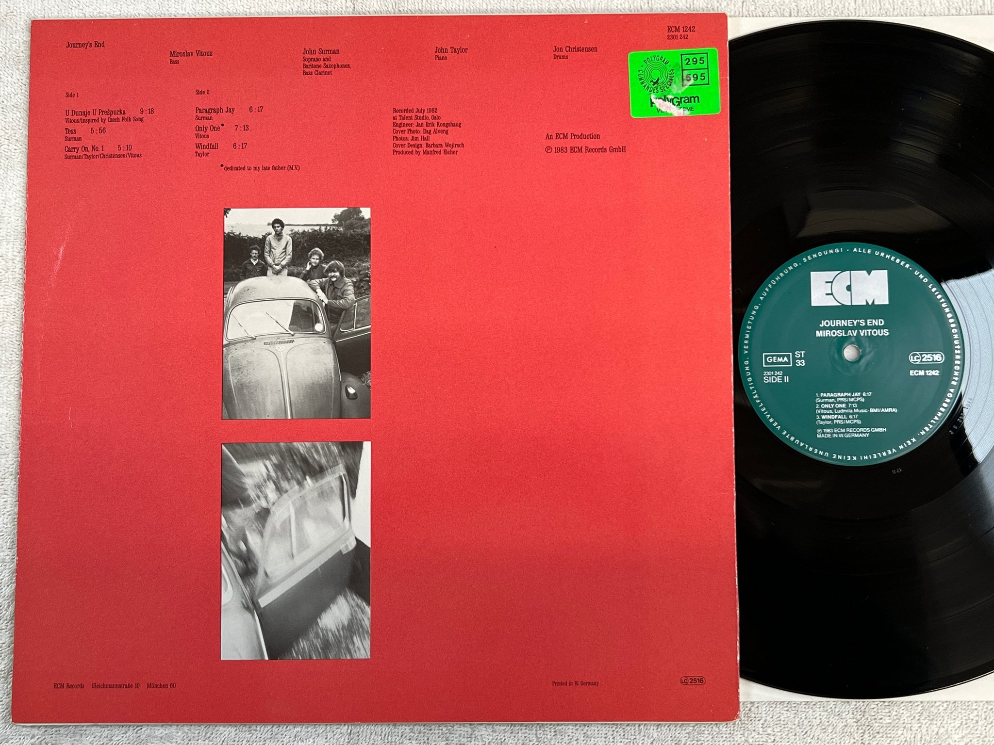 Omslagsbild för skivan MIROSLAV VITOUS journey's end LP -83 Ger ECM 1242