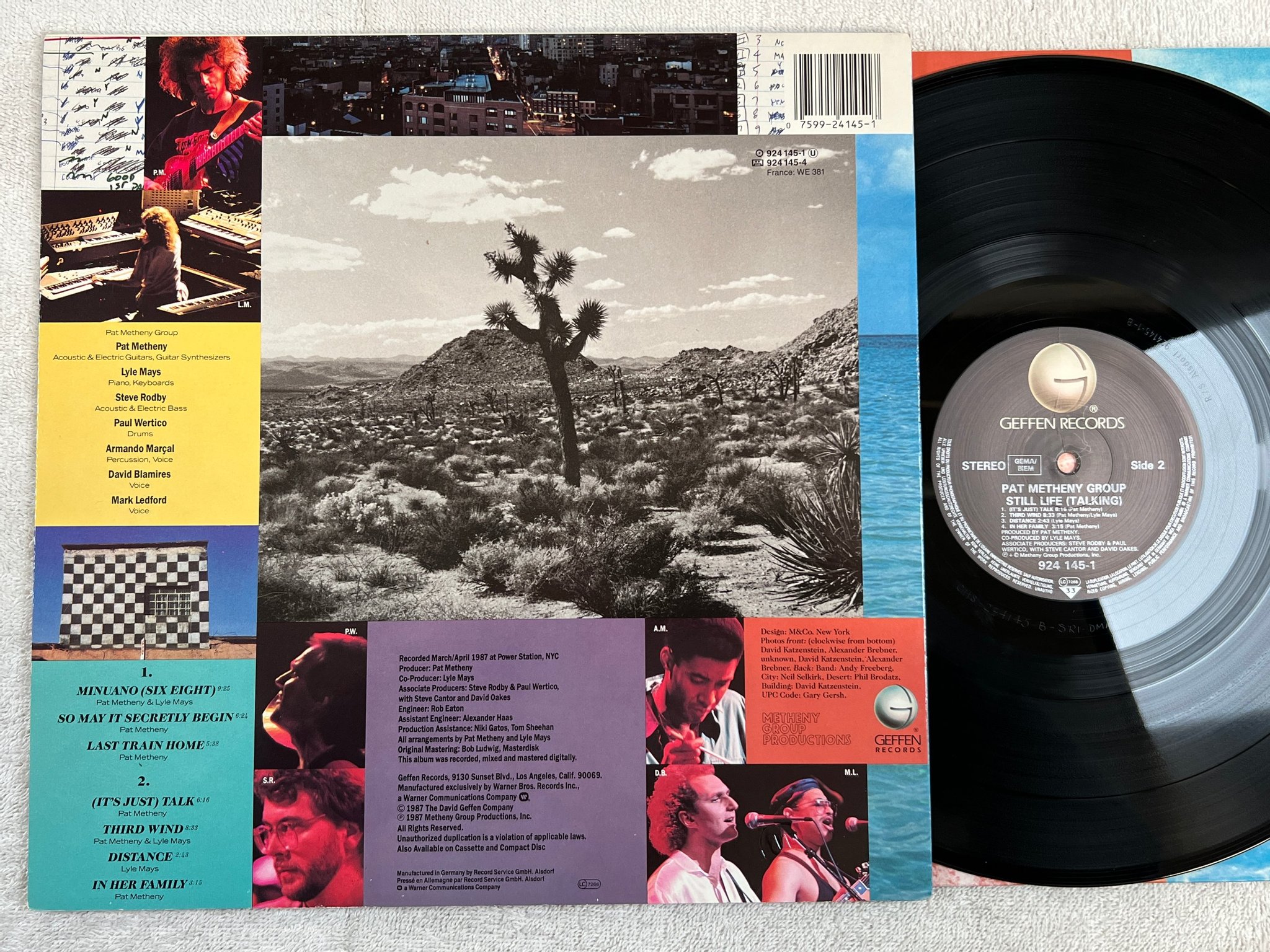 Omslagsbild för skivan PAT METHENY GROUP Still Life (Talking) LP -87 GEFFEN 924 145-1