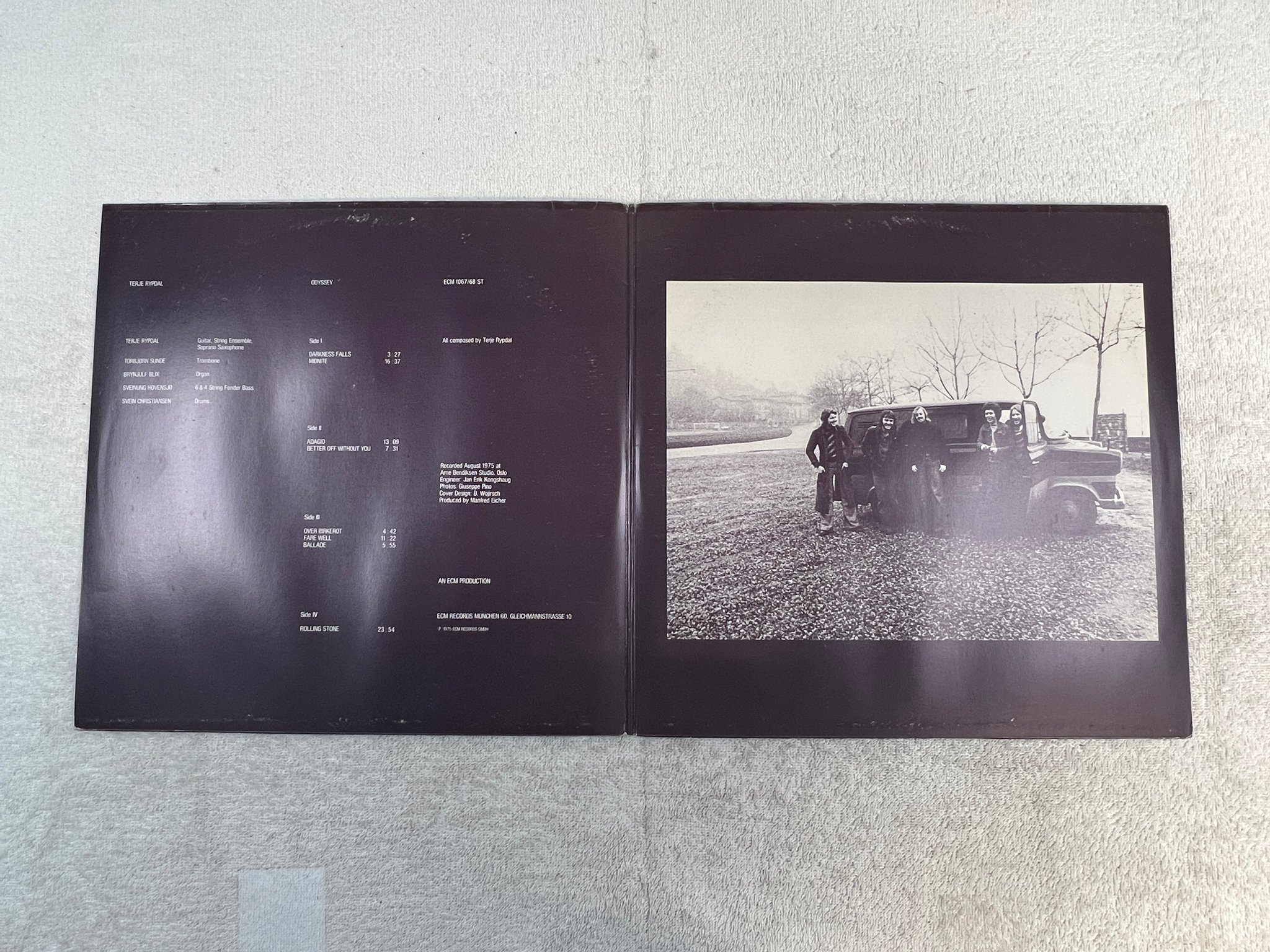 Omslagsbild för skivan TERJE RYPDAL odyssey 2xLP -75 Ger ECM 1067/68 ST