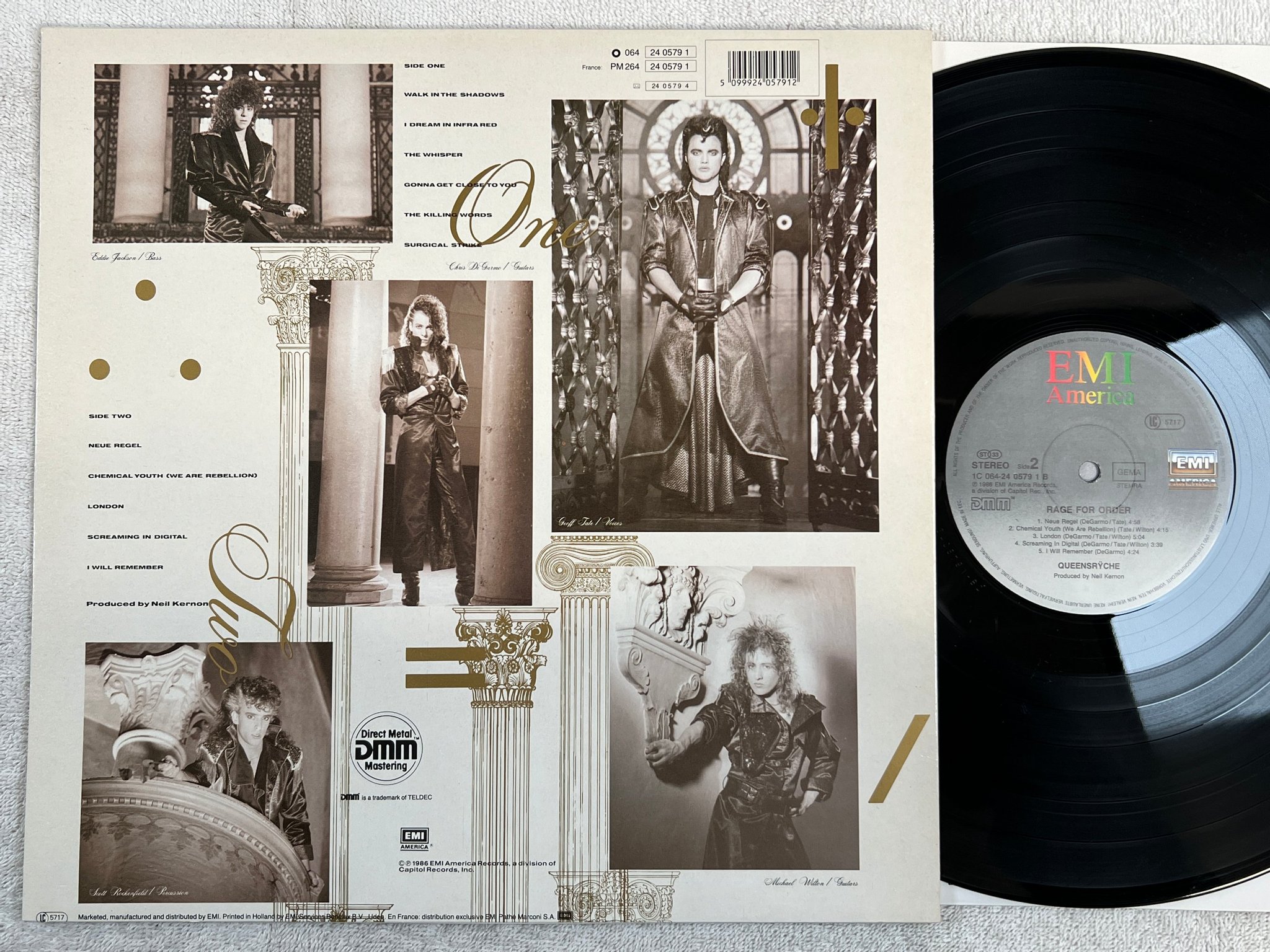 Omslagsbild för skivan QUEENSRYCHE Rage For Order LP -86 EMI America 1C 064 2405791