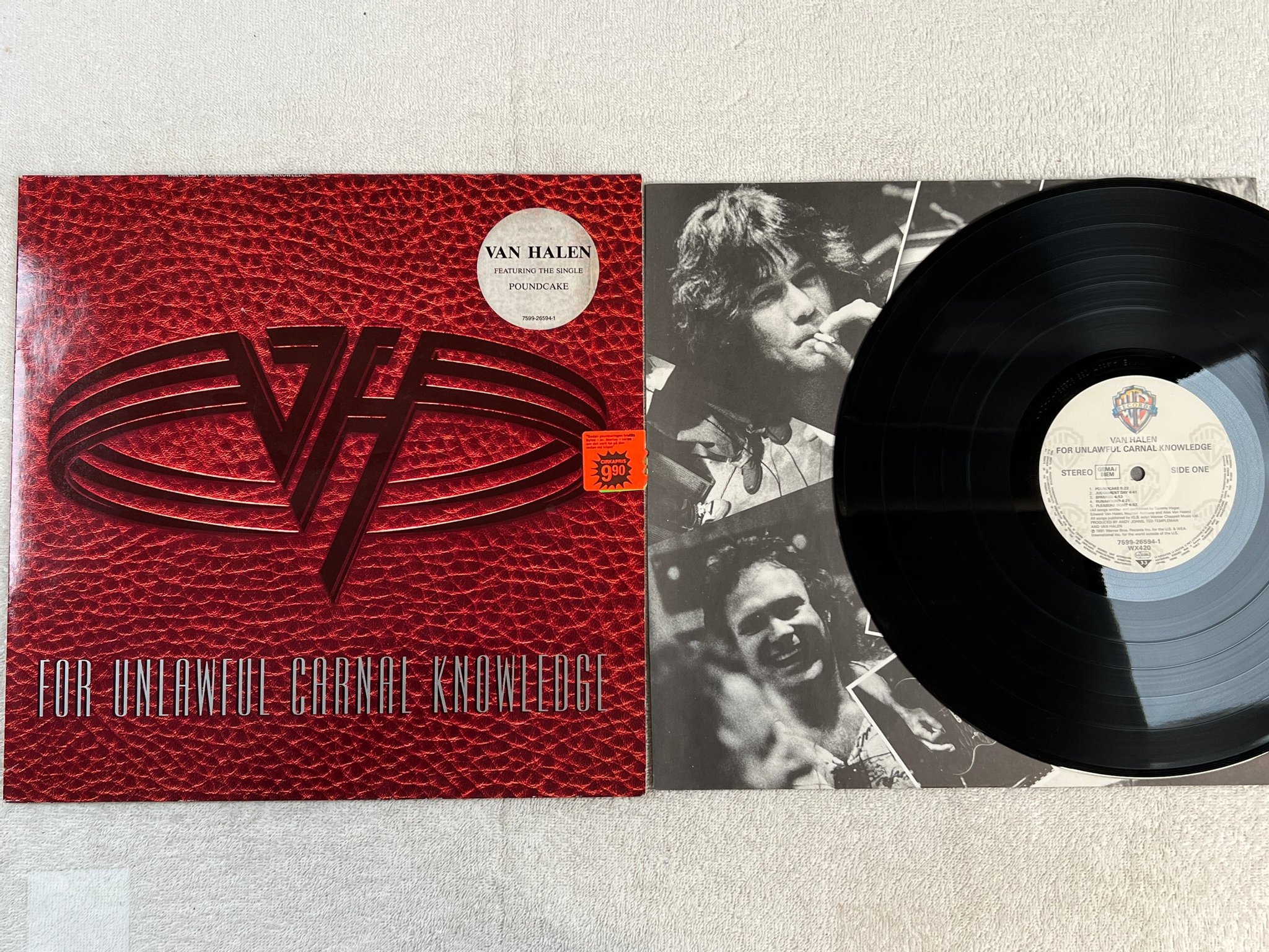 Omslagsbild för skivan VAN HALEN for unlawful carnal knowledge LP -91 Ger WARNER 7599-26594-1