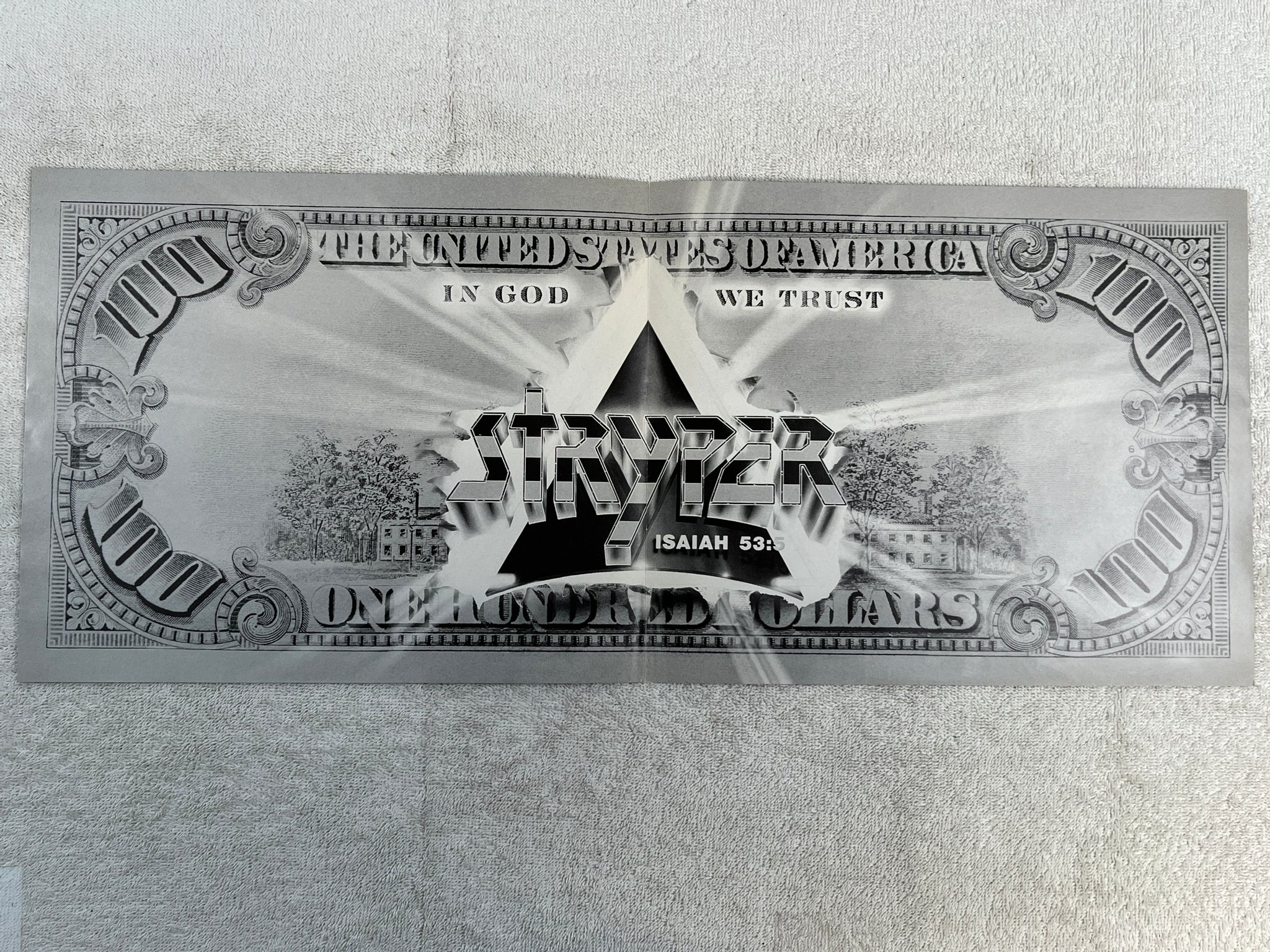 Omslagsbild för skivan STRYPER in god we trust LP -88 ncb ENIGMA 3317-1