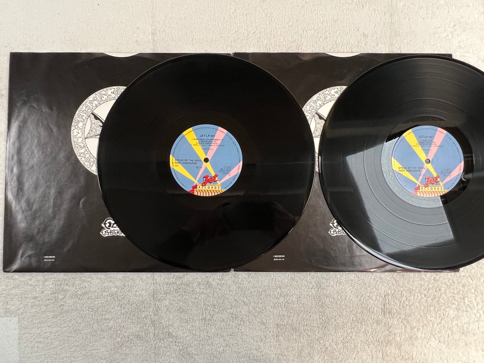 Omslagsbild för skivan OZZY OSBOURNE speak of the devil 2xLP -82 Hol JET LP 401