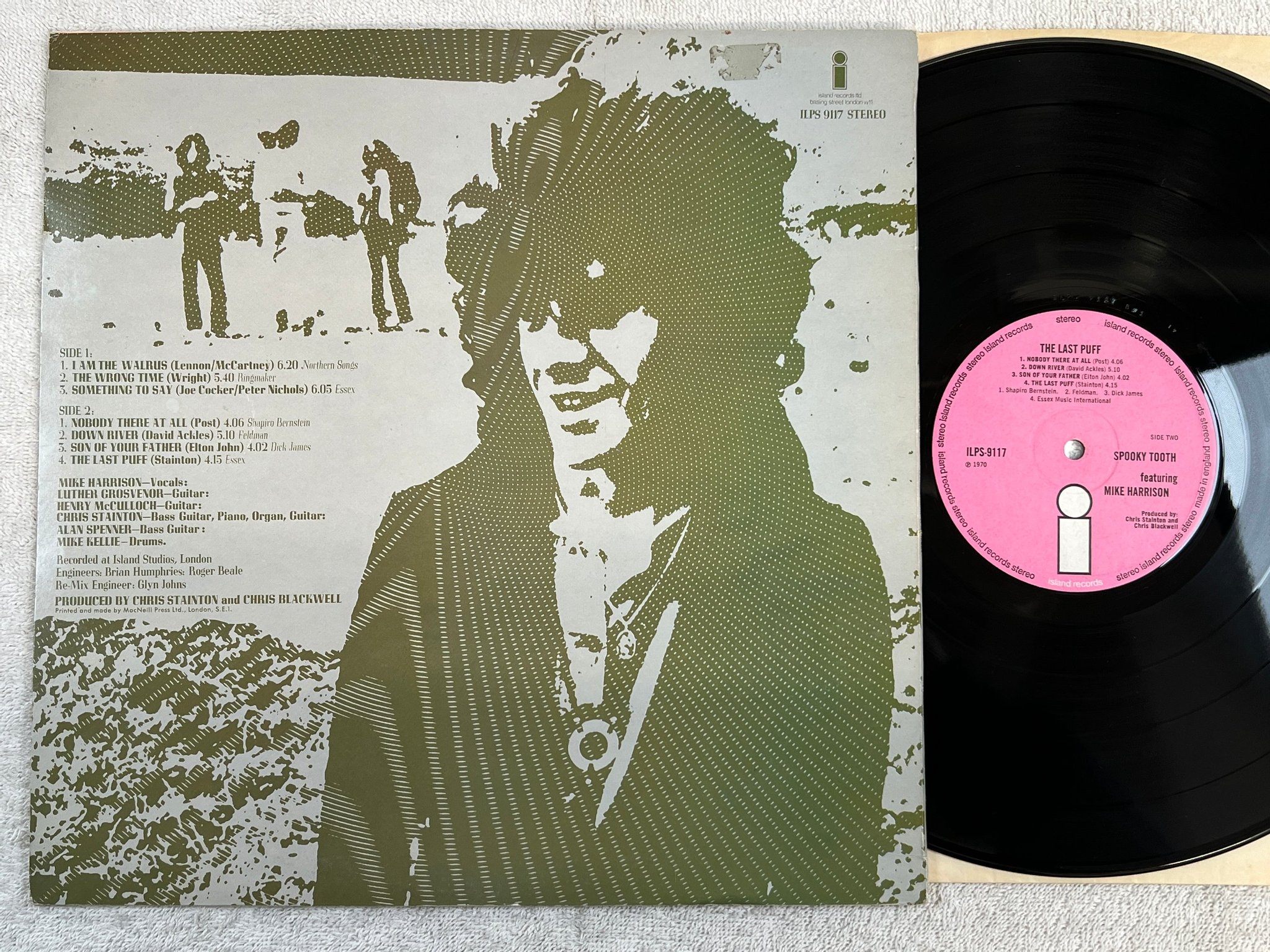 Omslagsbild för skivan SPOOKY TOOTH feat MIKE HARRISON the last puff LP -70 UK ISLAND ILPS 9117