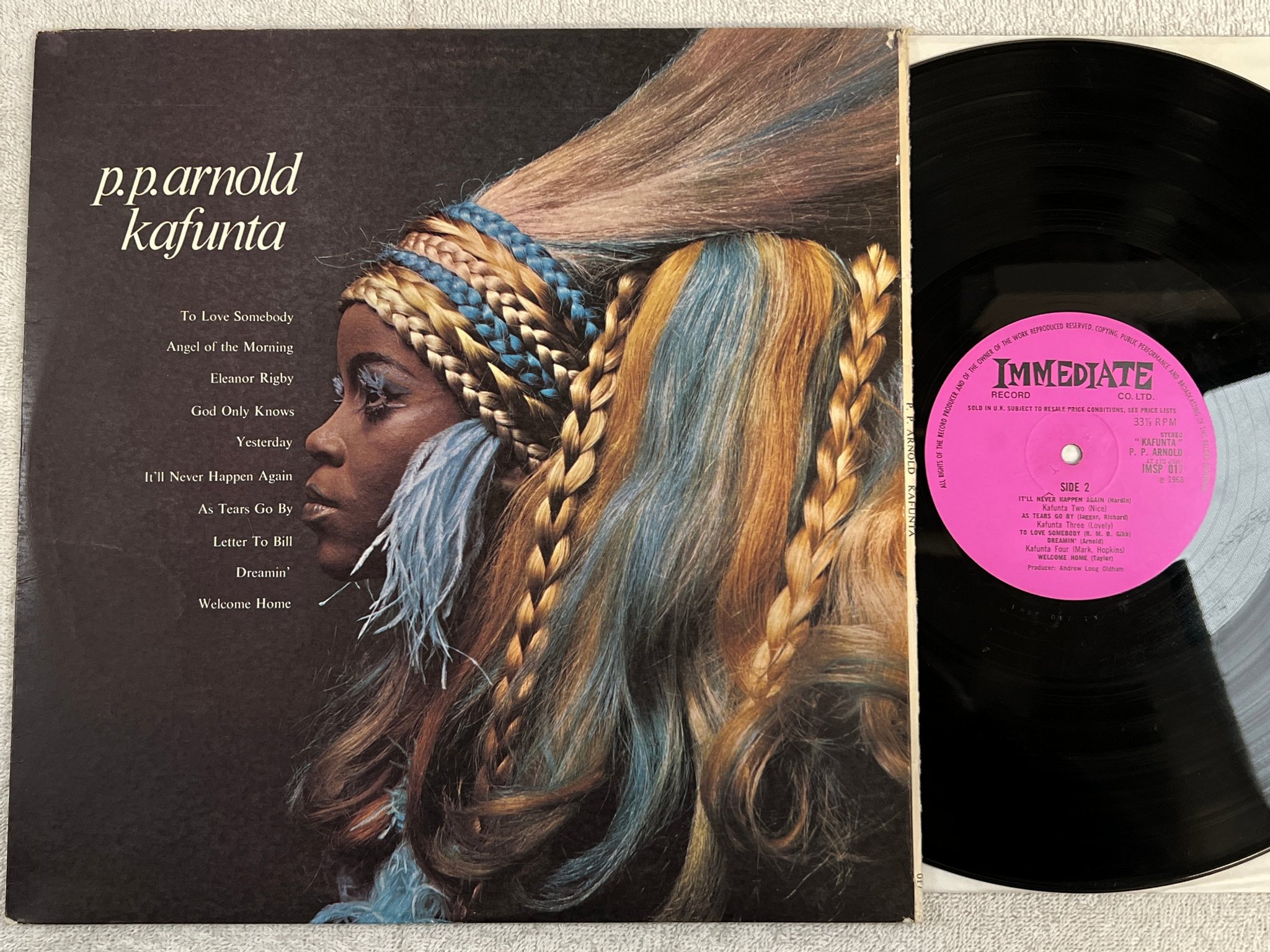 Omslagsbild för skivan PP ARNOLD kafunta LP -68 UK IMMEDIATE IMPS 017