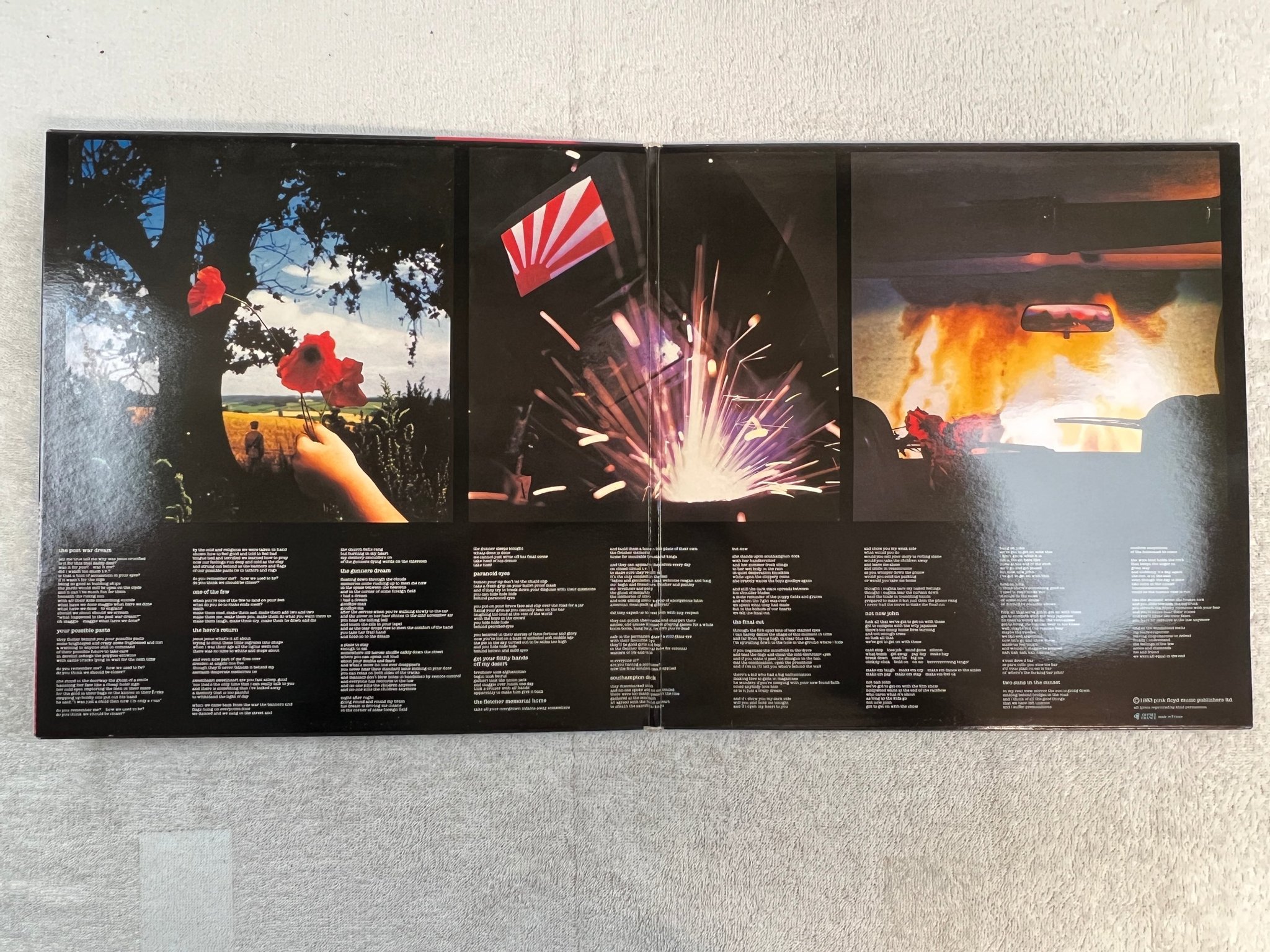 Omslagsbild för skivan PINK FLOYD the final cut LP -83 Fra HARVEST 2C 070-65042