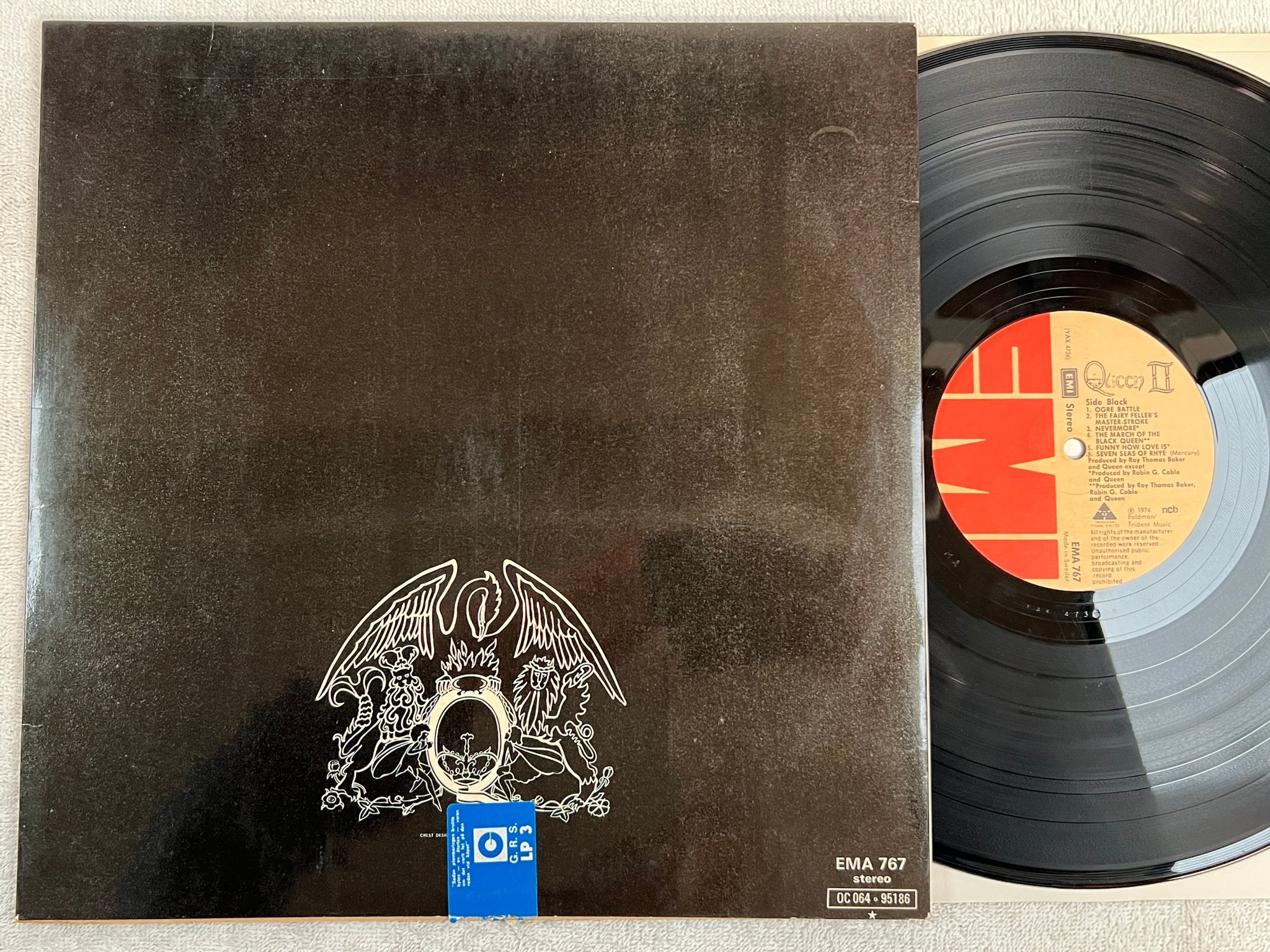 Omslagsbild för skivan QUEEN II LP -74 Swe EMI EMA 767