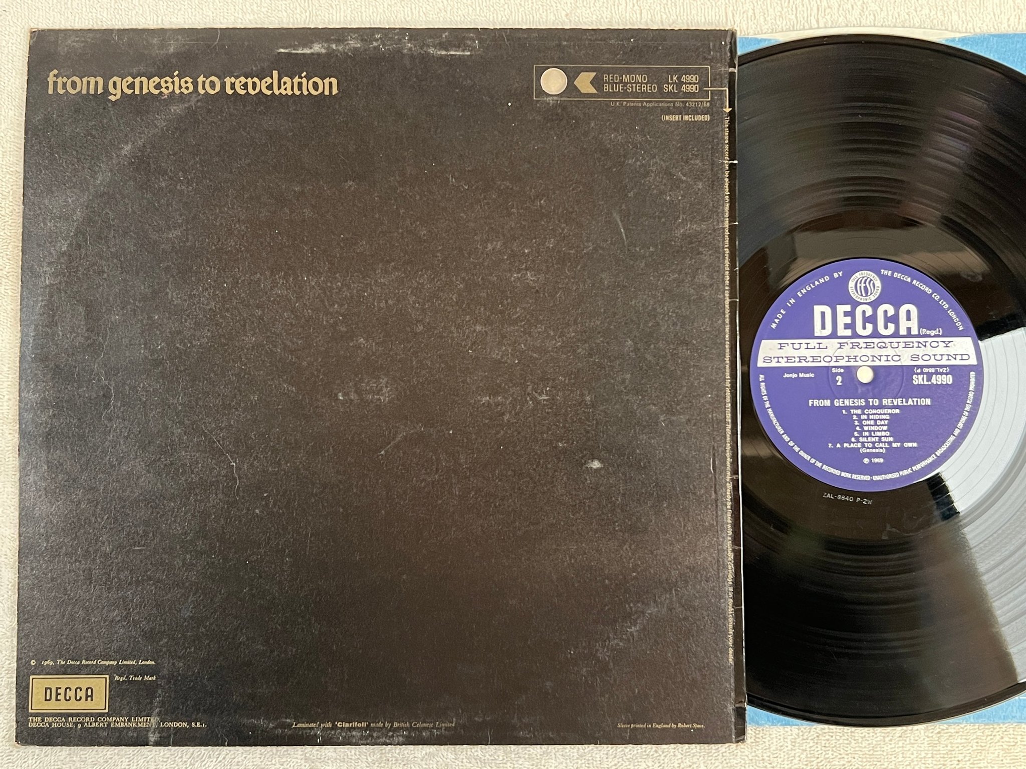 Omslagsbild för skivan GENESIS from genesis to revelation LP -69 UK unboxed DECCA SKL 4990 ** RARE **