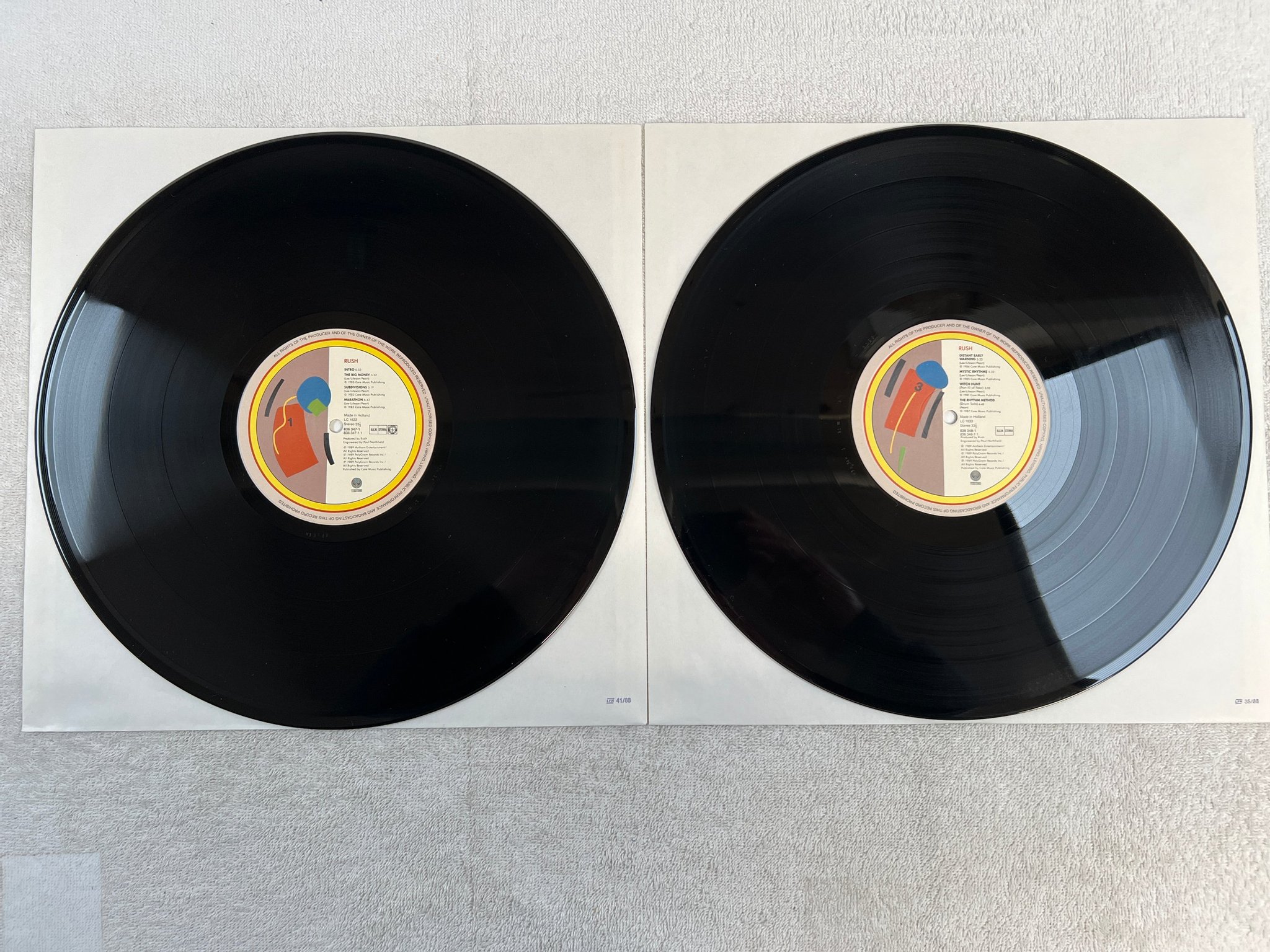 Omslagsbild för skivan RUSH a show of hands 2xLP -89 VERTIGO 836346-1