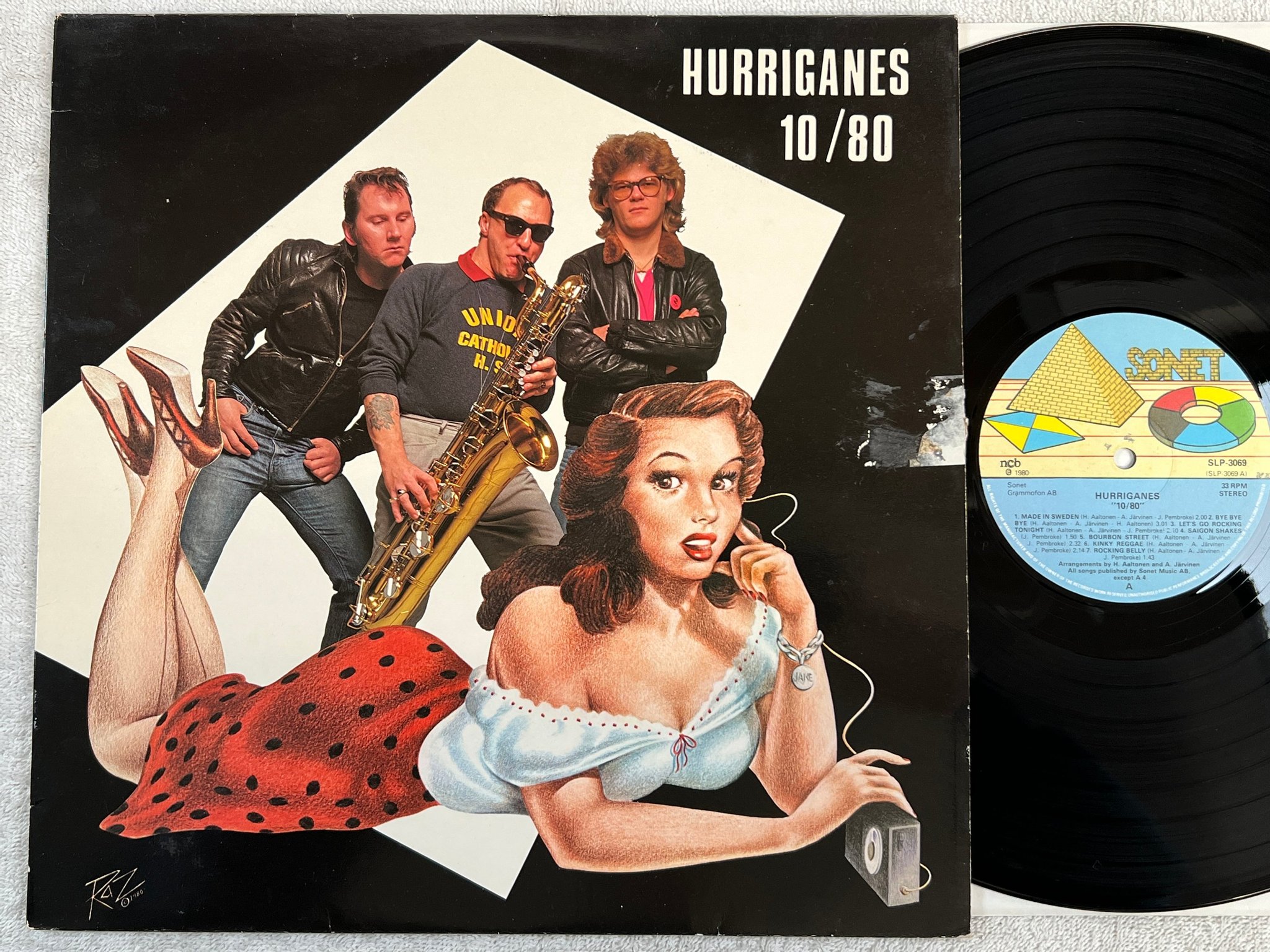 Omslagsbild för skivan HURRIGANES 10/80 LP -80 ncb SONET SLP 3069