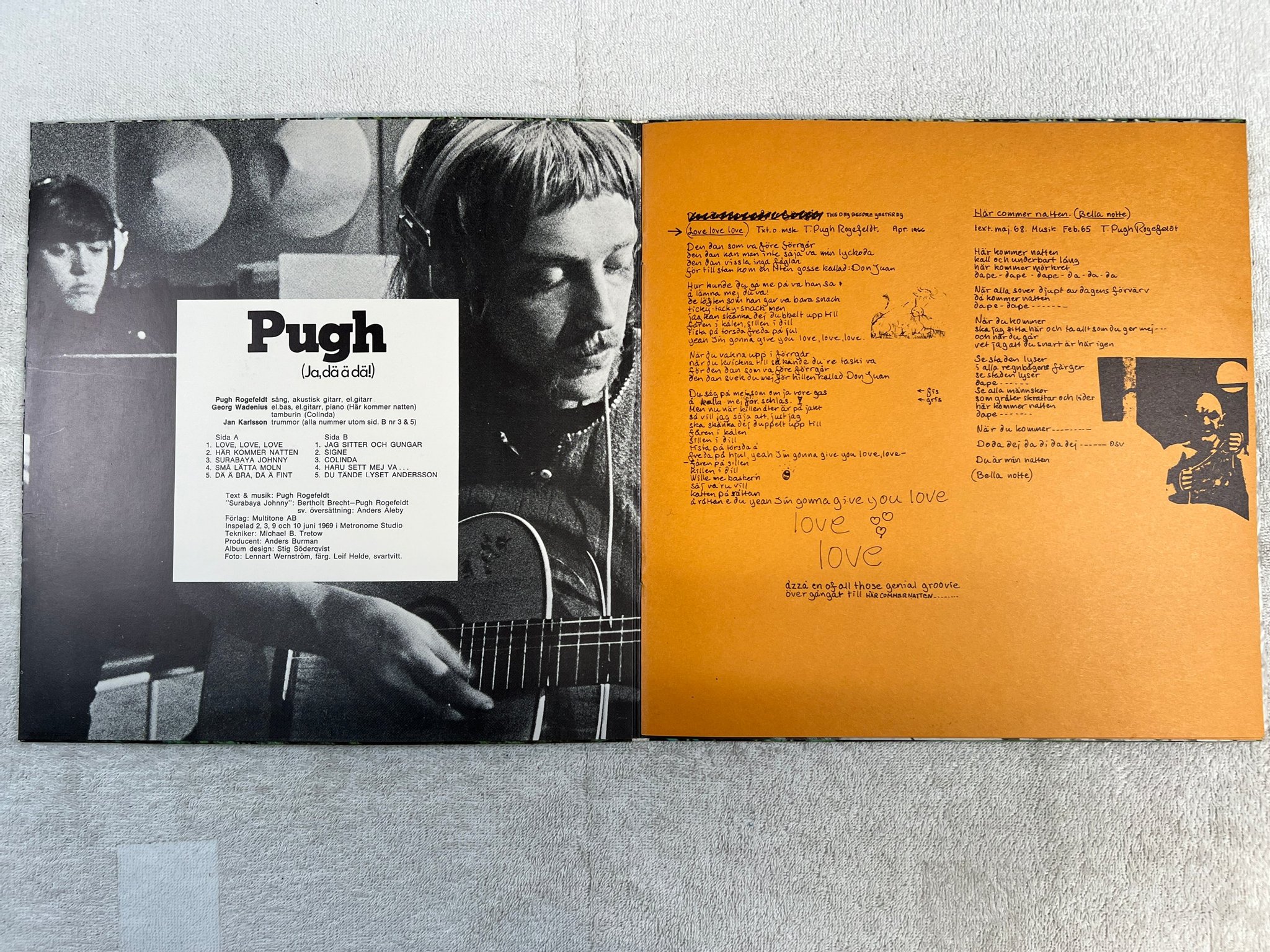 Omslagsbild för skivan PUGH ja dä ä dä LP -69 METRONOME MLP 15336 1:a press ** CLASSIC **