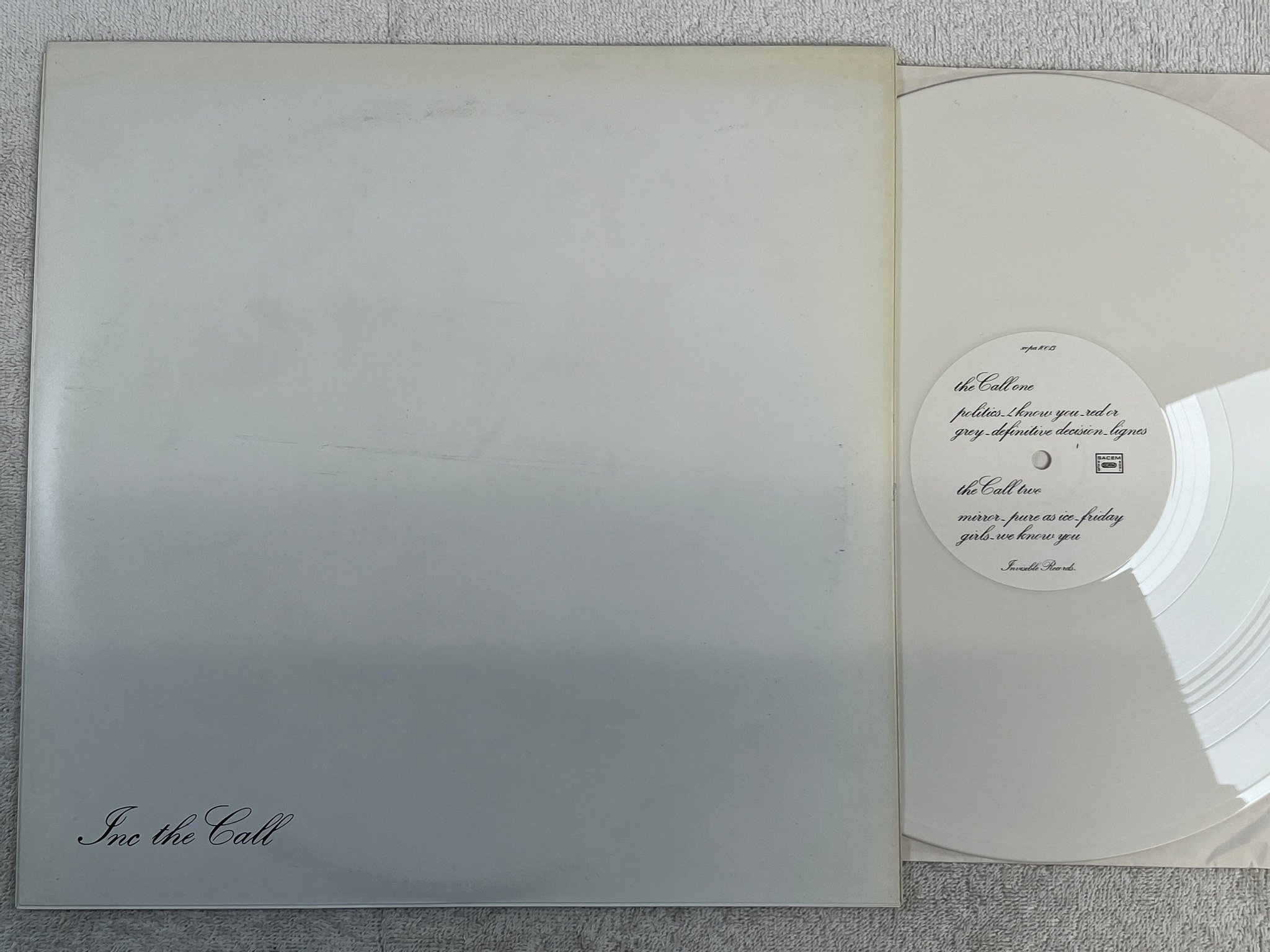 Omslagsbild för skivan INC - the call LP -81 Fra S.C.O.P.E. 10013 new wave / electronic rock